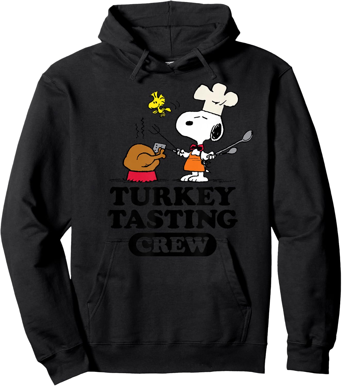 Peanuts - Turkey Tasting Crew Hoodie - Hoodie | Black