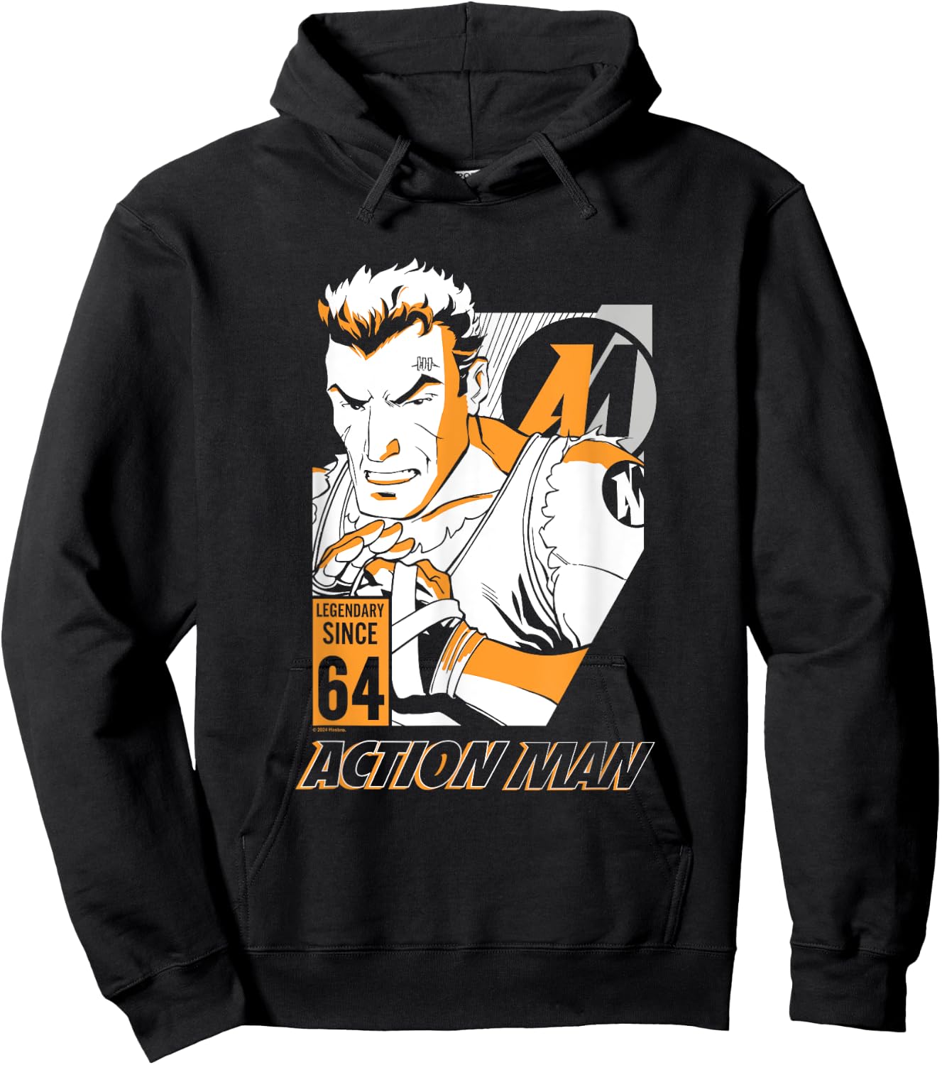 Cartoon Combat Pose Action Man Hoodie - Hoodie | Black