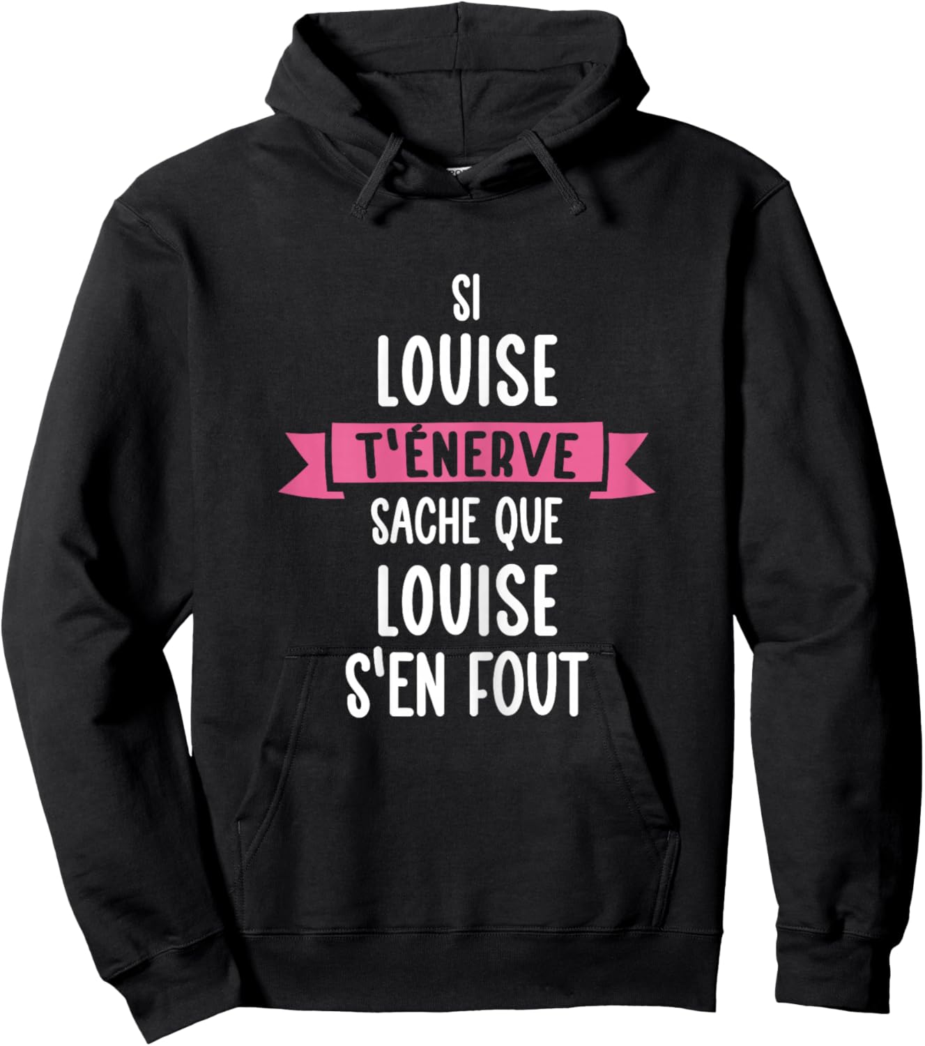 Gift Woman Humour Personalised Name Louise , Black, Female X-Small Hoodie - Hoodie | Black