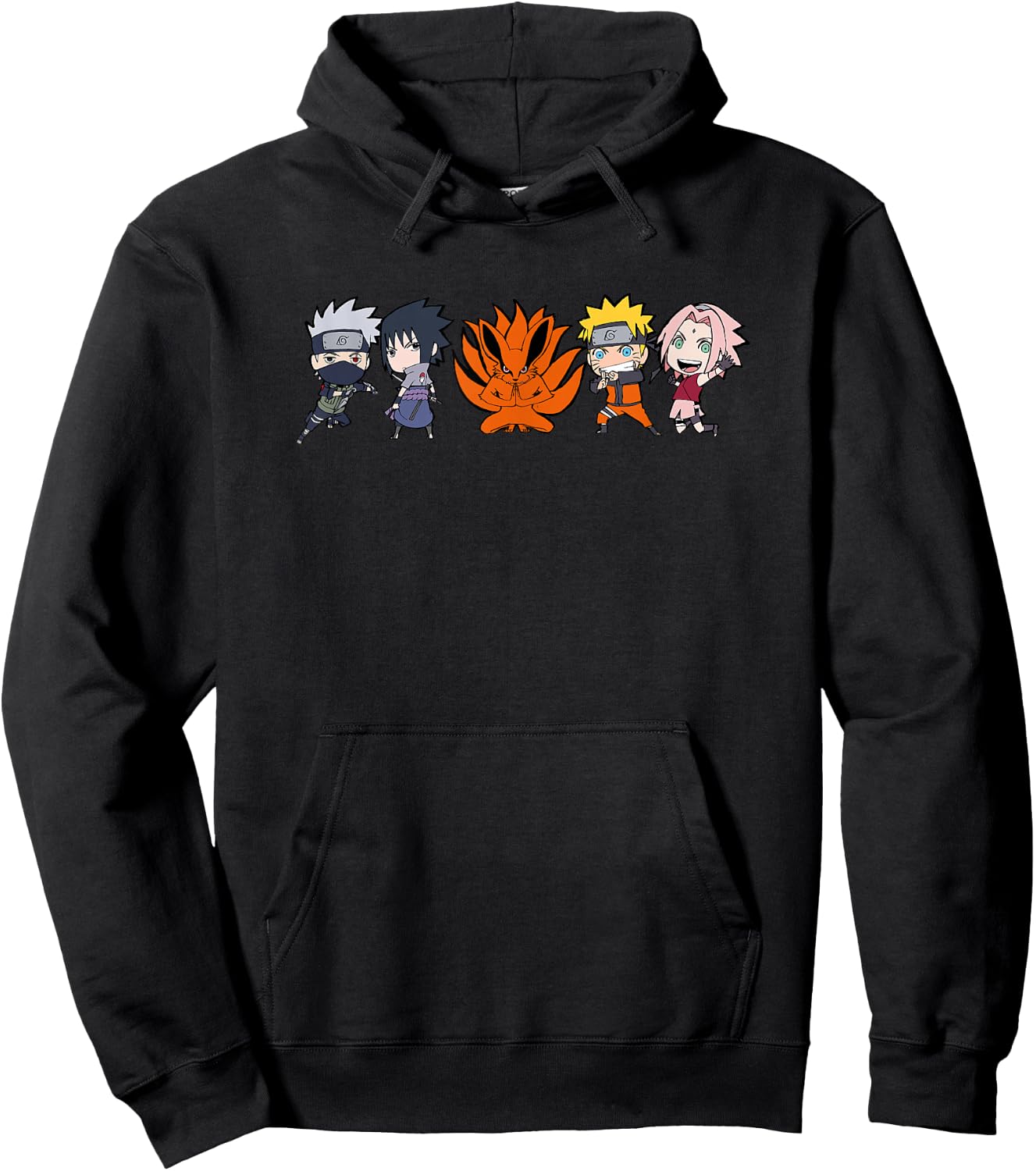 Naruto Shippuden 5 Chibi Group Anime Hoodie - Hoodie | Black