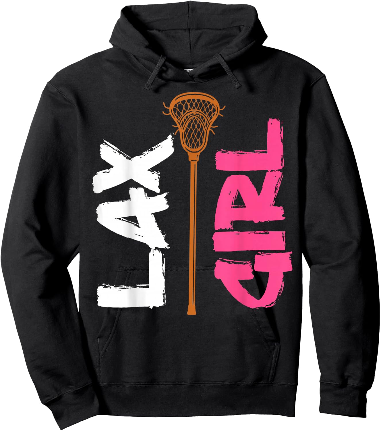 Lacrosse Girl Stick Lax Girl Player Goalie Women Hoodie - Hoodie | Black