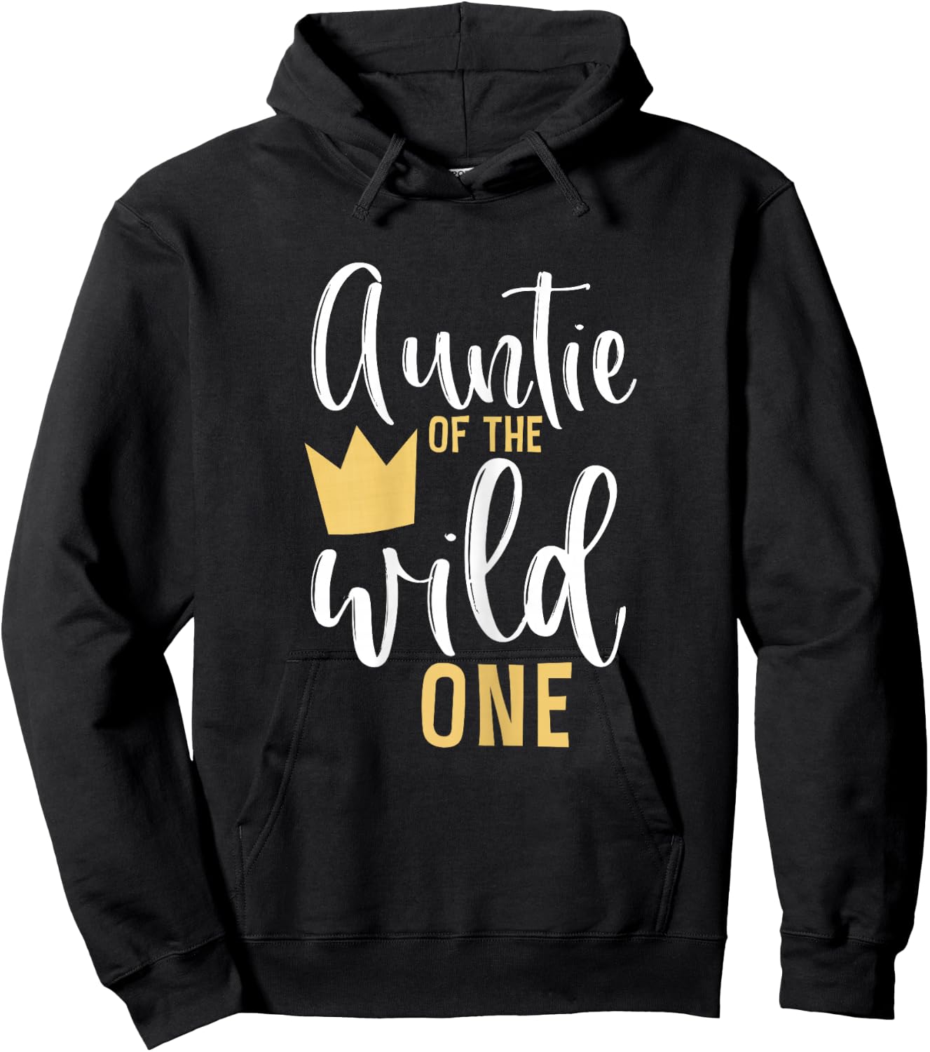 Auntie f the Wild One 1st Birthday First Thing Matching Hoodie - Hoodie | Black