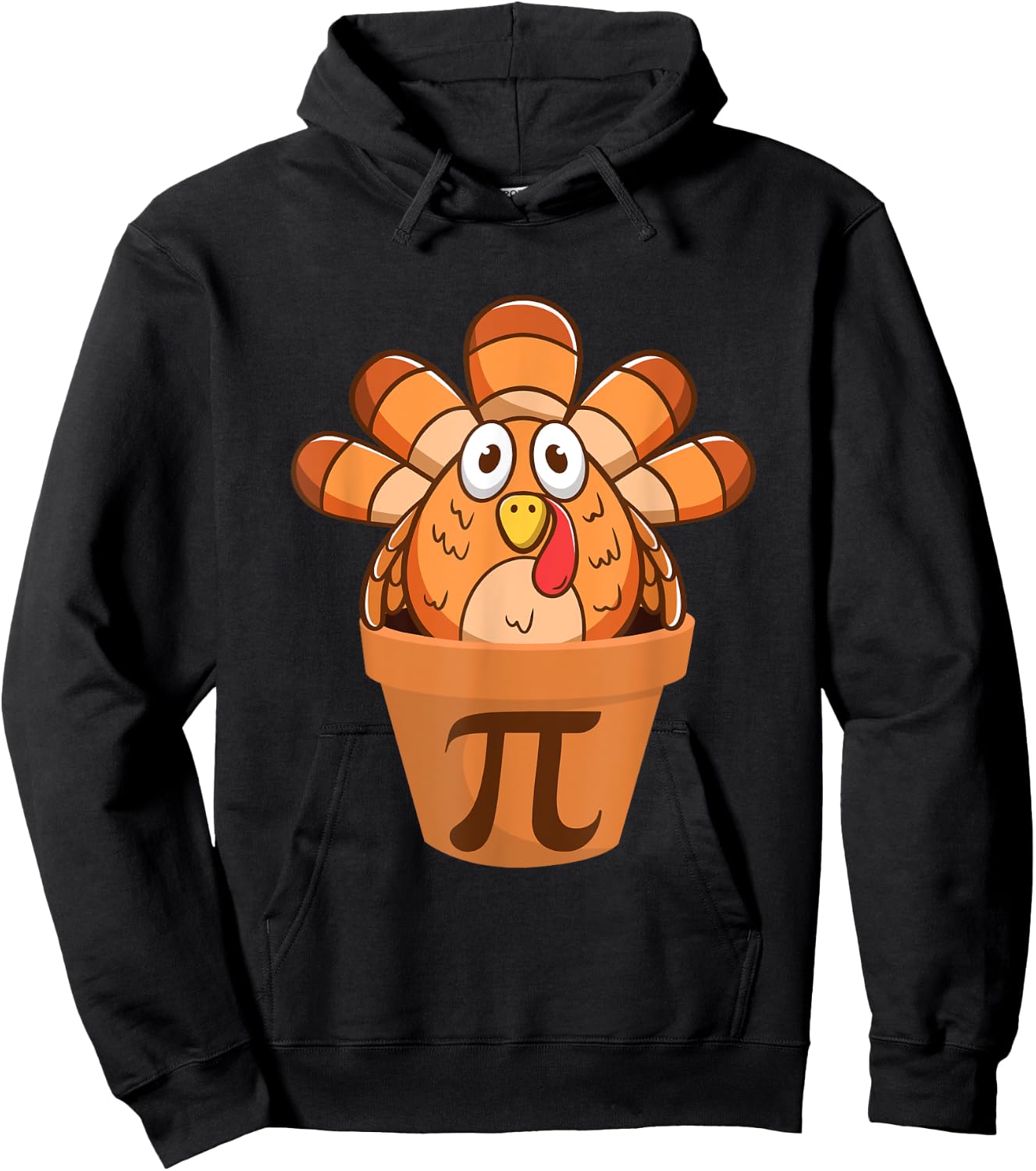 Turkey Pot Pie Funny Math Thanksgiving Turkey Pot Pi Hoodie - Hoodie | Black
