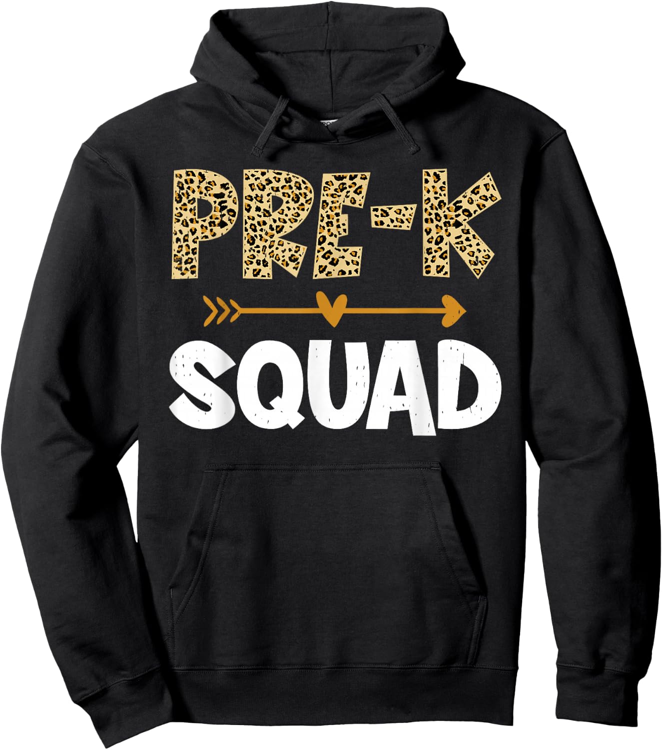 Pre-K Squad Leopard Pre-K Team Teacher Kids Back To School Hoodie - Hoodie | Black