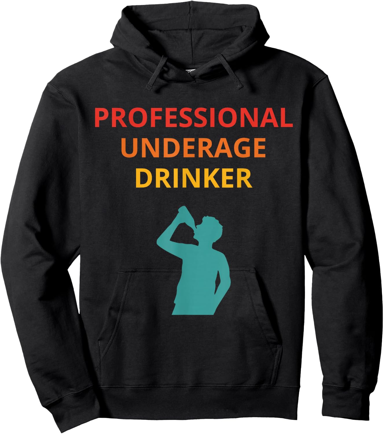 Professional Underage Drinker Vintage Design Hoodie - Hoodie | Black