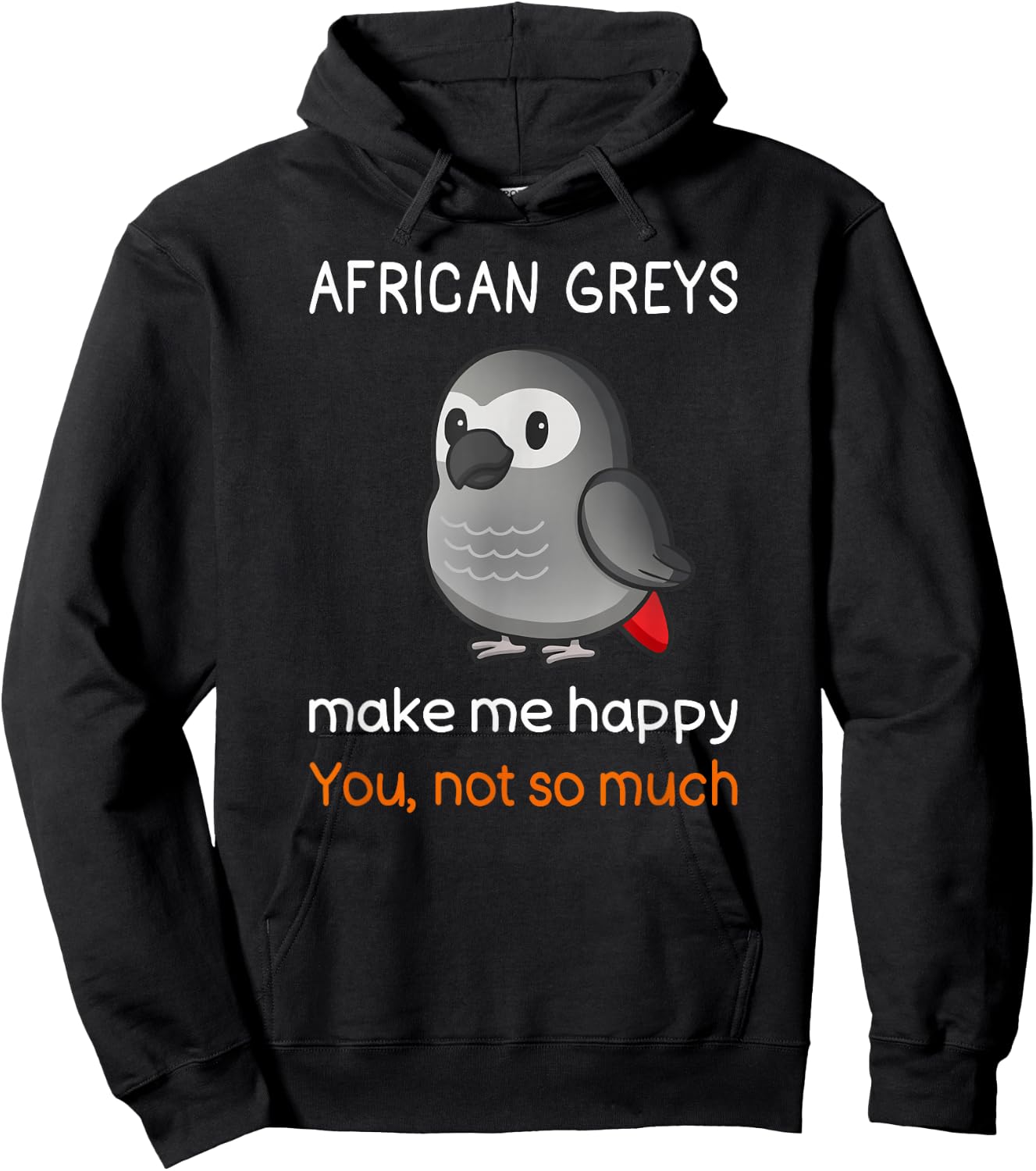 African Grey Shirt Sarcastic African Grey Parrot Hoodie - Hoodie | Black