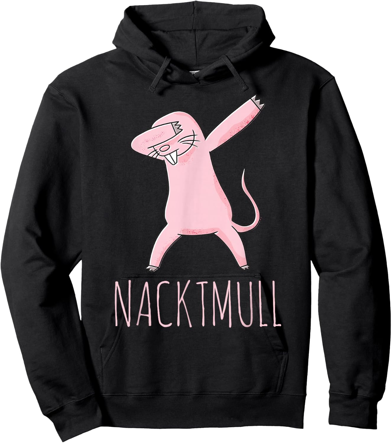 Nacktmull | Funny Ratte Shirt | Tier Nagetier Spruch Hoodie - Hoodie | Black