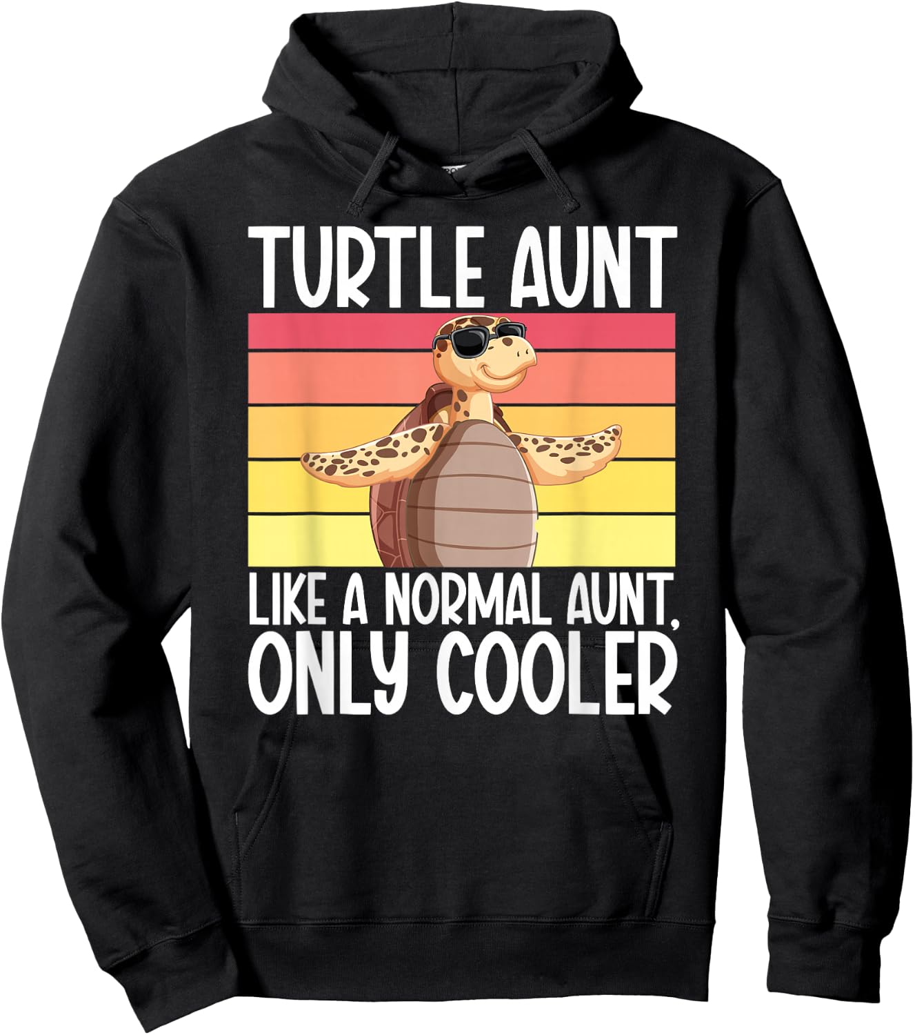 Cool Turtle Aunt Turtle Owner Turtle Auntie Turtle Lover Hoodie - Hoodie | Black
