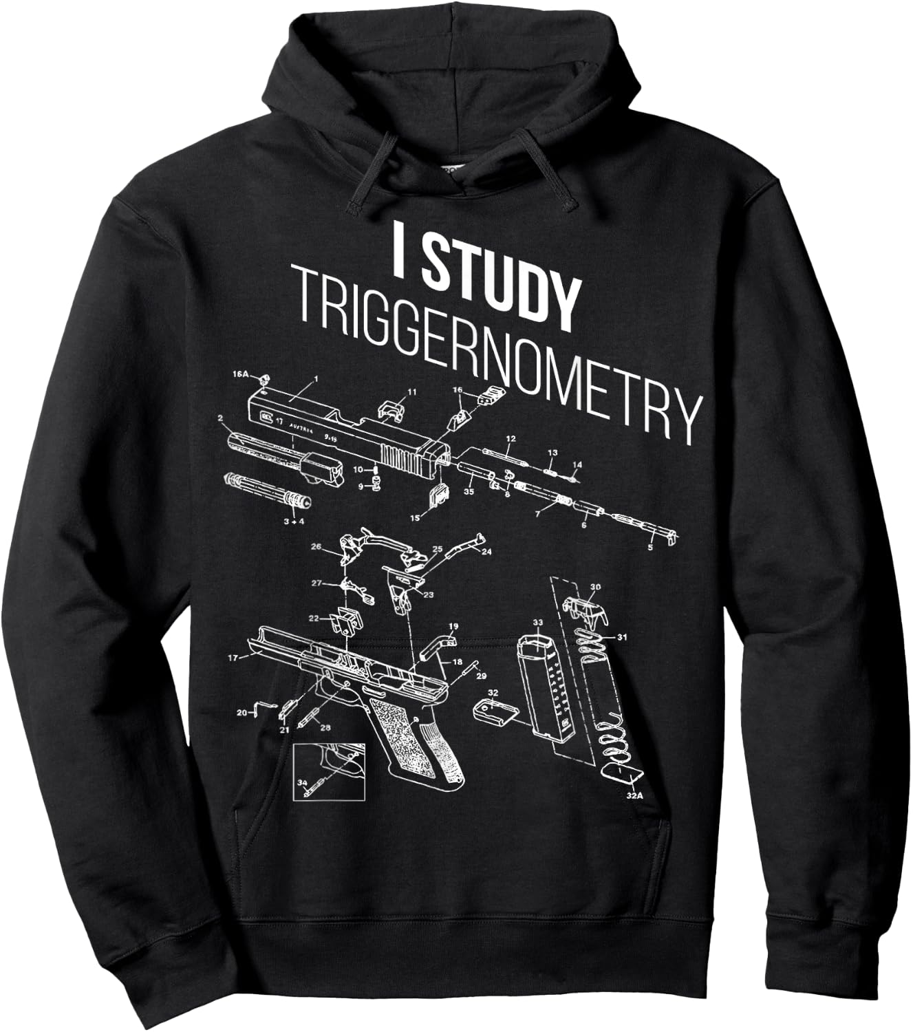 Meach's Military Memorabilia Men's Black Modern Letter Print Hoodie - Hoodie | Black