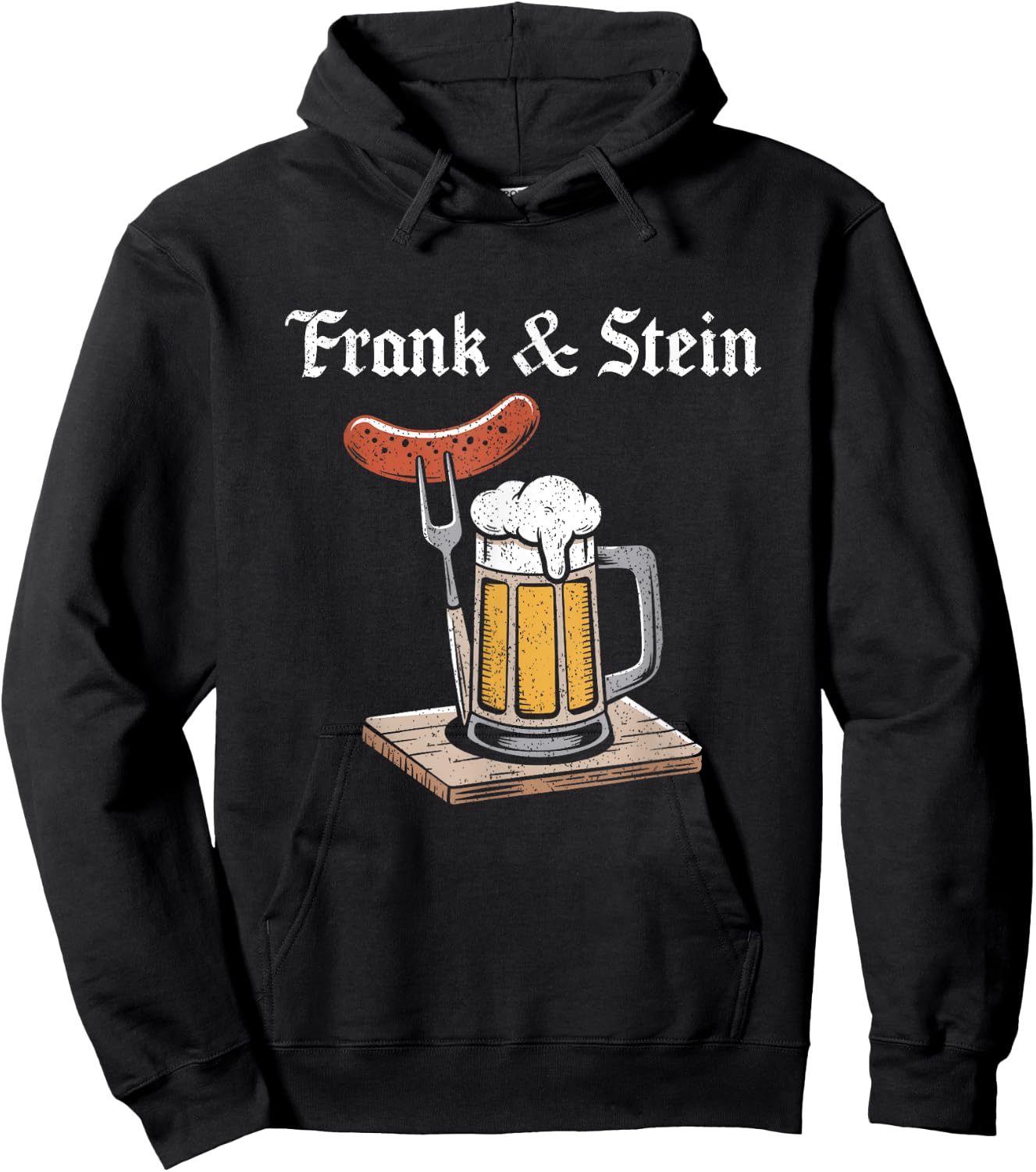Frank And Stein German Beer Shirt Drinking Oktoberfest Hoodie - Hoodie | Black