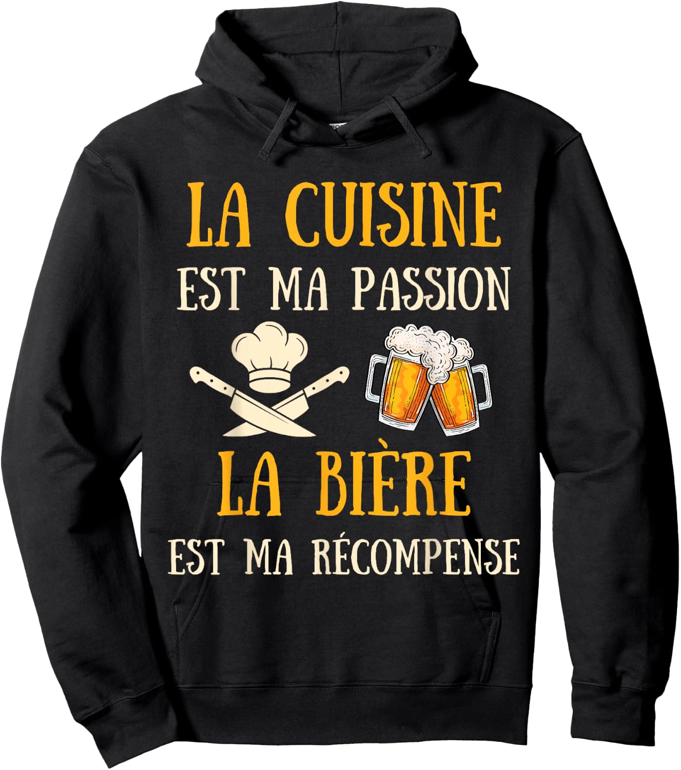 Men's Kitchen Humour Gift Chef Chef Beer Hoodie - Hoodie | Black