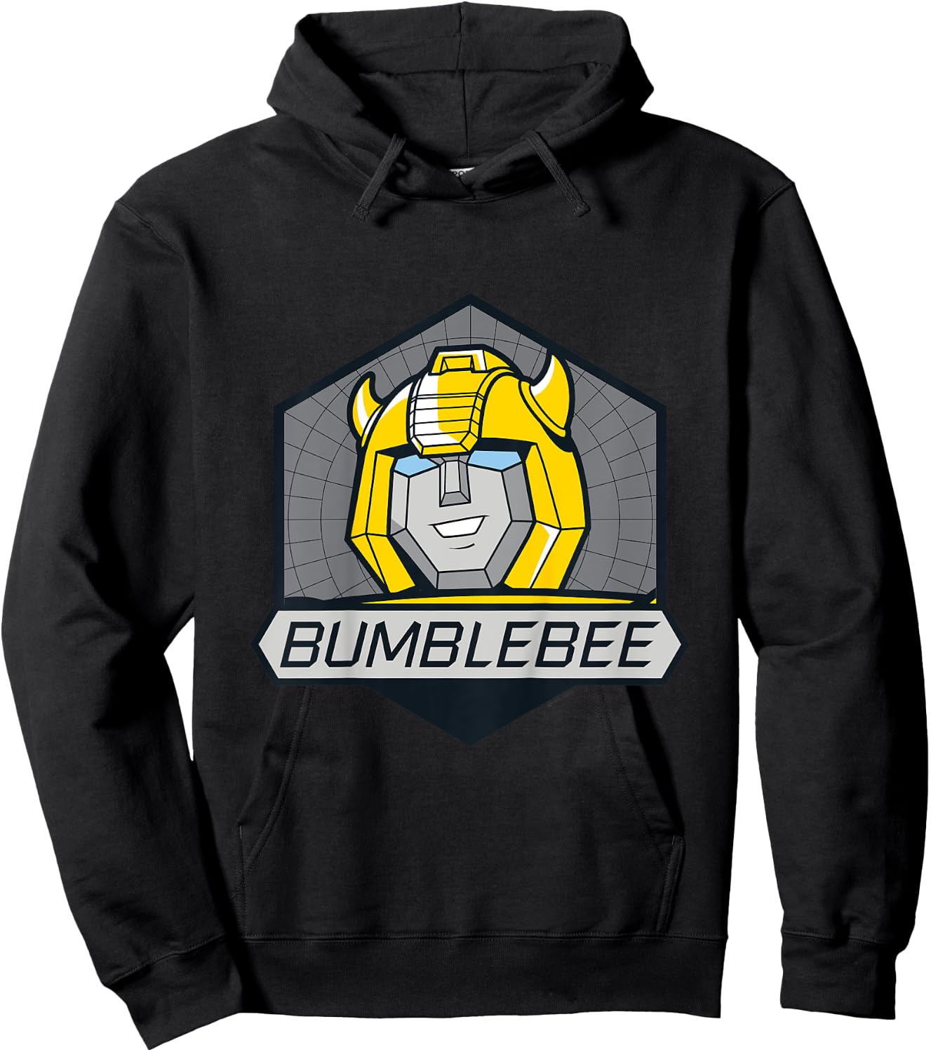 Children's Retro Badge Transformers Bumblebee Kids , Blue, 2 Hoodie - Hoodie | Black