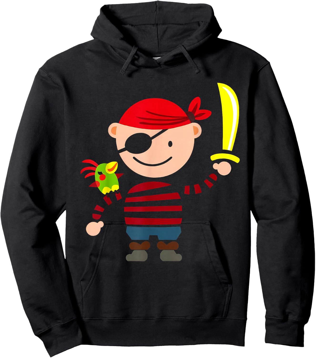 Pirate Costume Kids Sailor Captain Ahoy Shirt Hoodie - Hoodie | Black