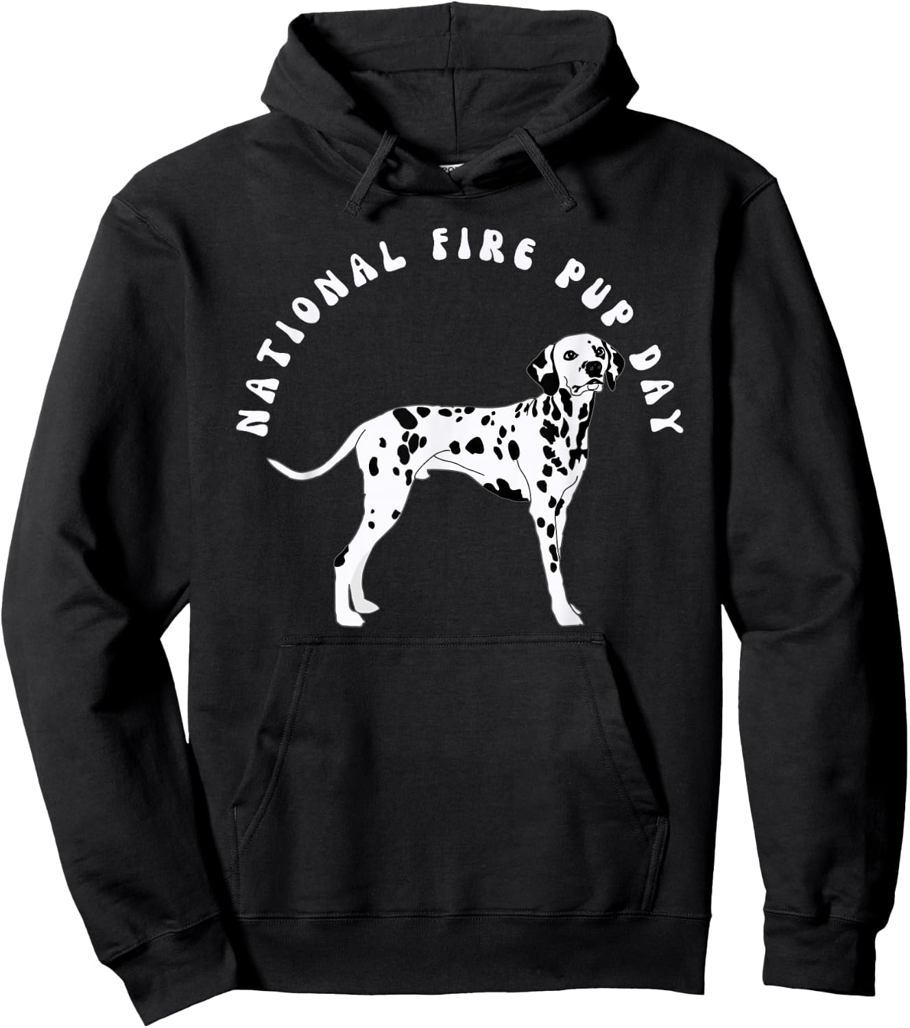 Dalmatian National Fire Pup Day Fire Department Dog Hoodie - Hoodie | Black