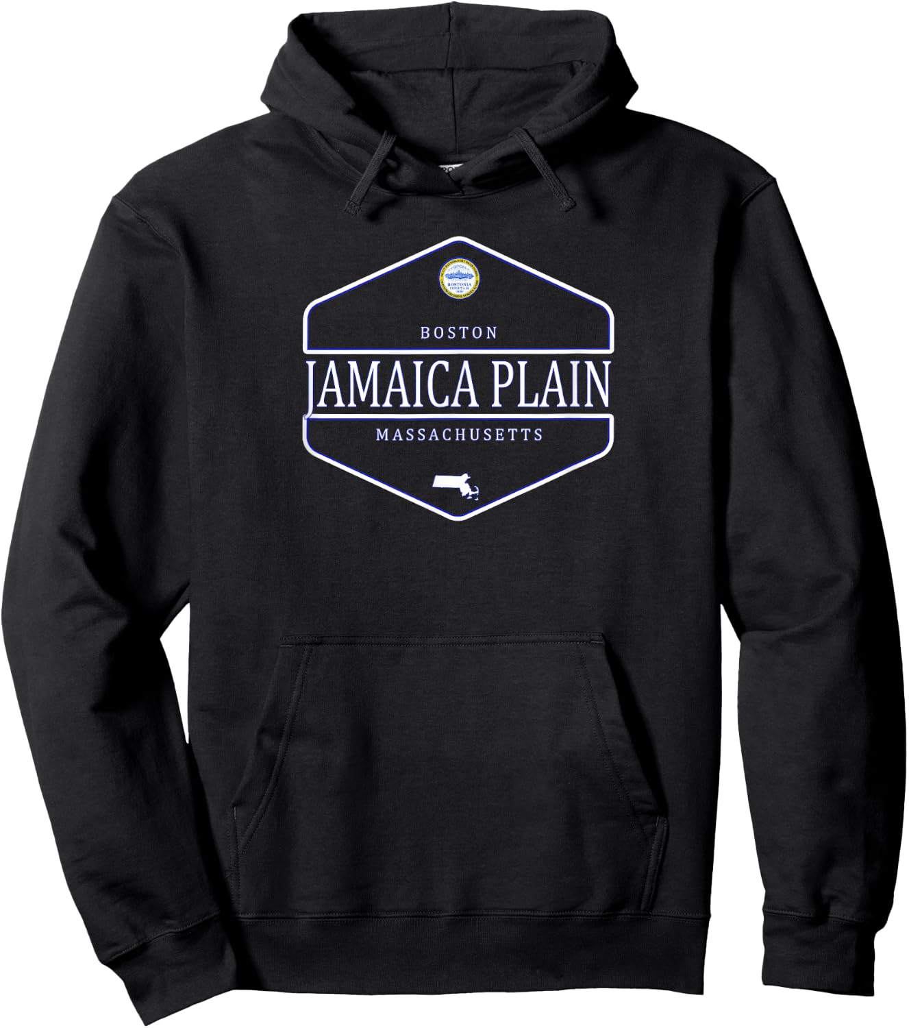 Jamaica Plain Boston Massachusetts Hoodie - Hoodie | Black