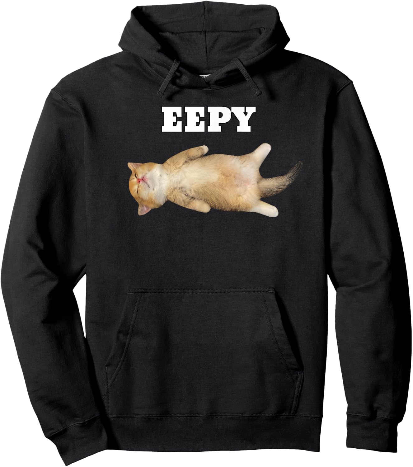 Eepy Cat, Sleepy Cat Meme Hoodie - Hoodie | Black
