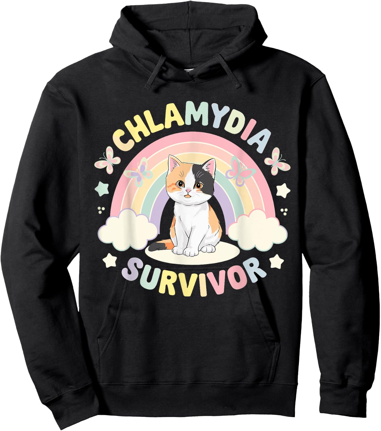 Vulgaire pour les hommes, homme inapproprié, survivant de la chlamydia Hoodie - Hoodie | Black