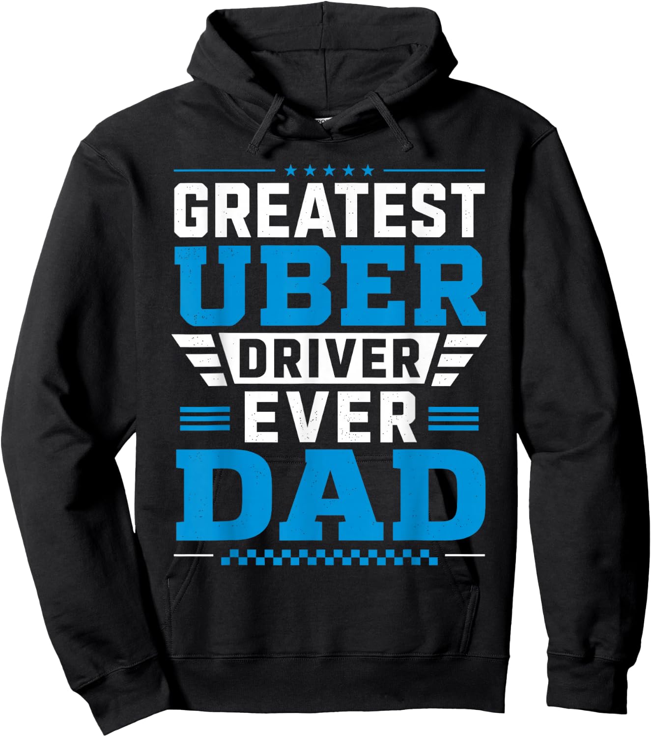 Greatest Uber Driver Ever Funny Dad Present Hoodie - Hoodie | Black