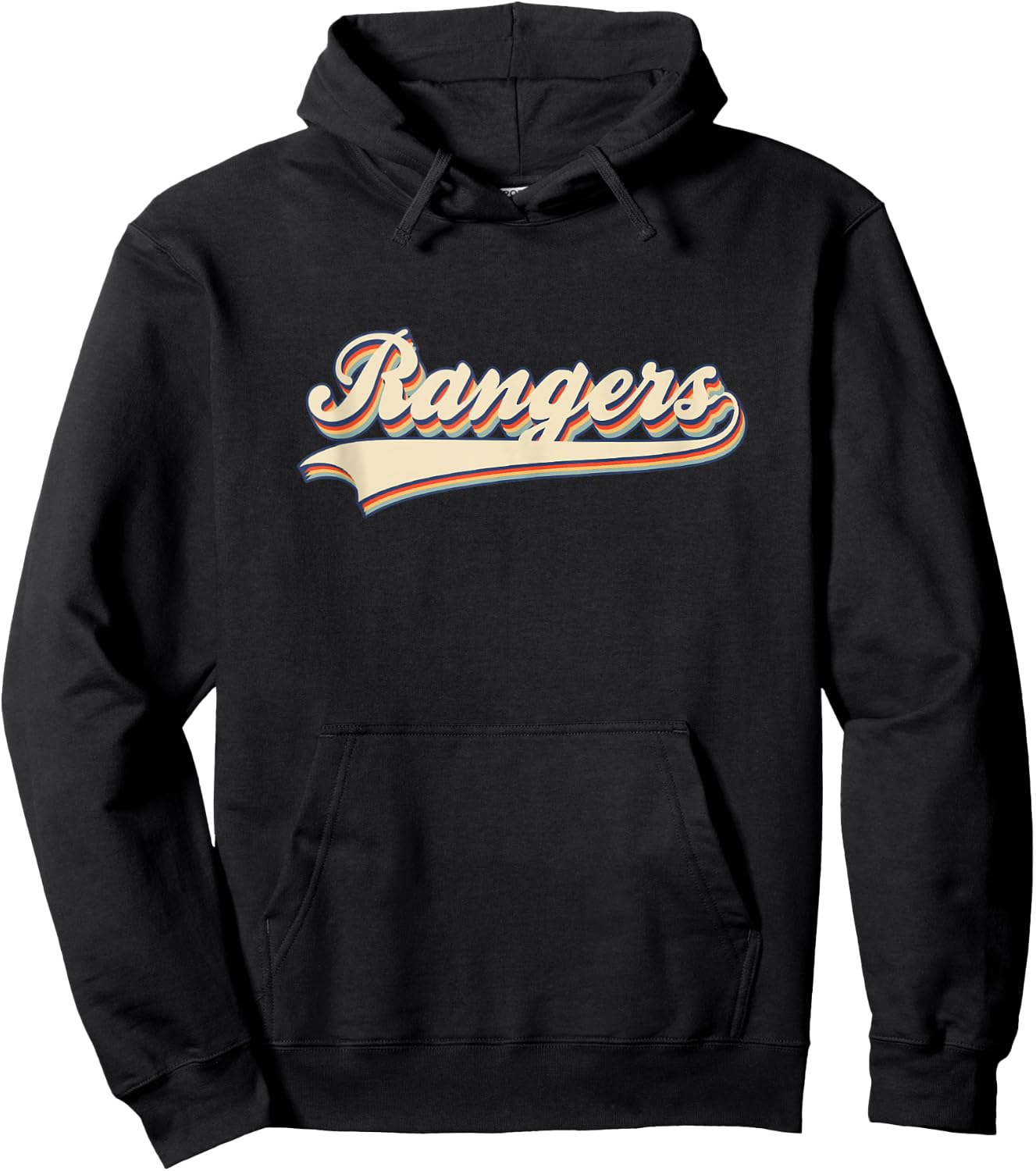 Vintage Retro Rangers Name Sports Personalized Gifts Hoodie - Hoodie | Black