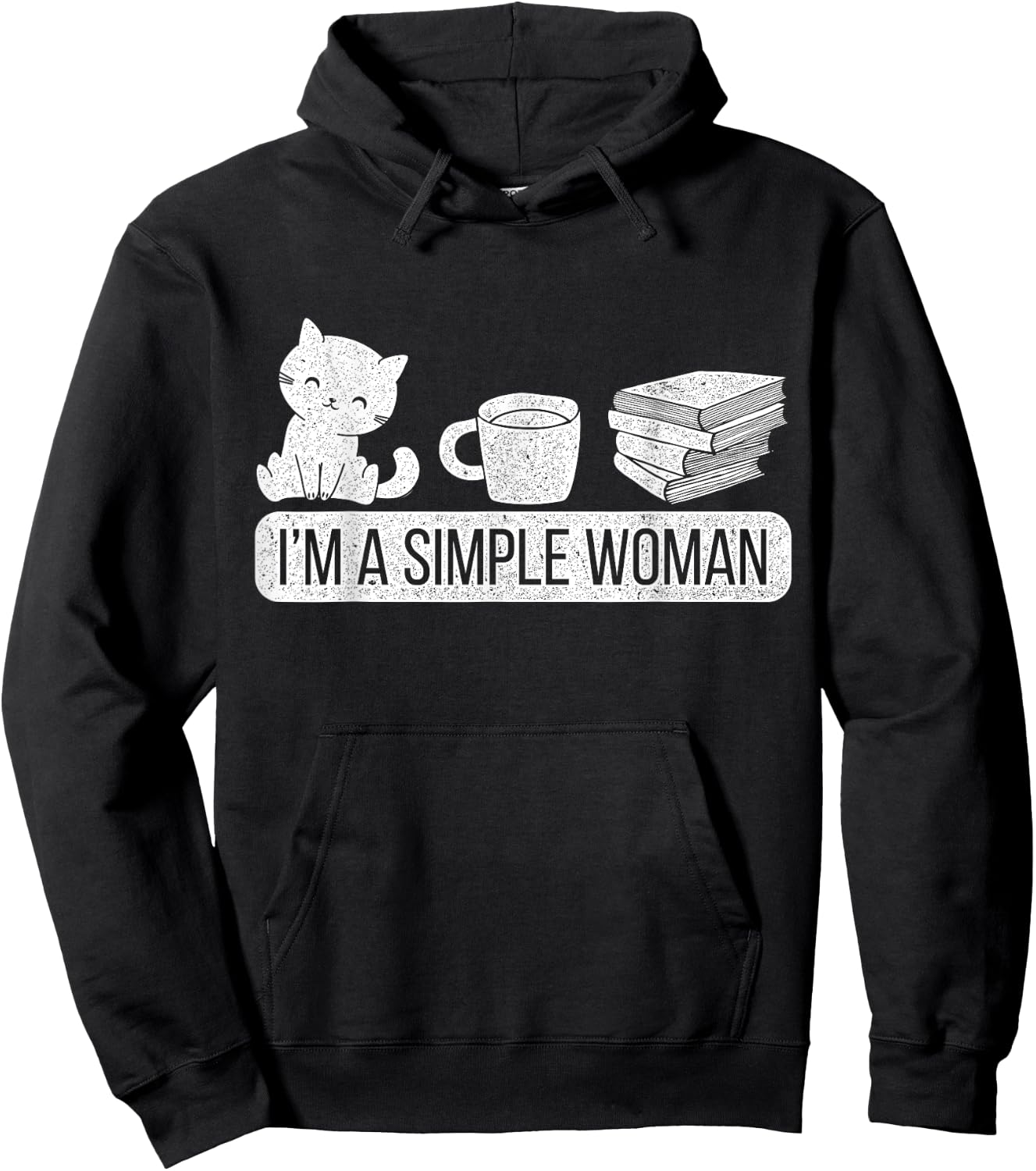 Im A Simple Woman Cat Hoodie - Hoodie | Black