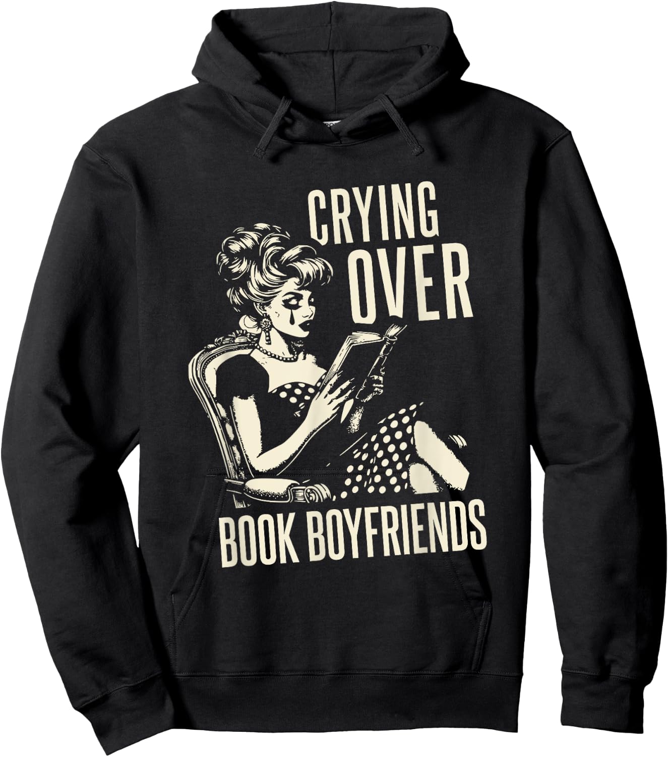 Book Lover Shirt Retro Funny Reading Smutty Books Romantasy Hoodie - Hoodie | Black
