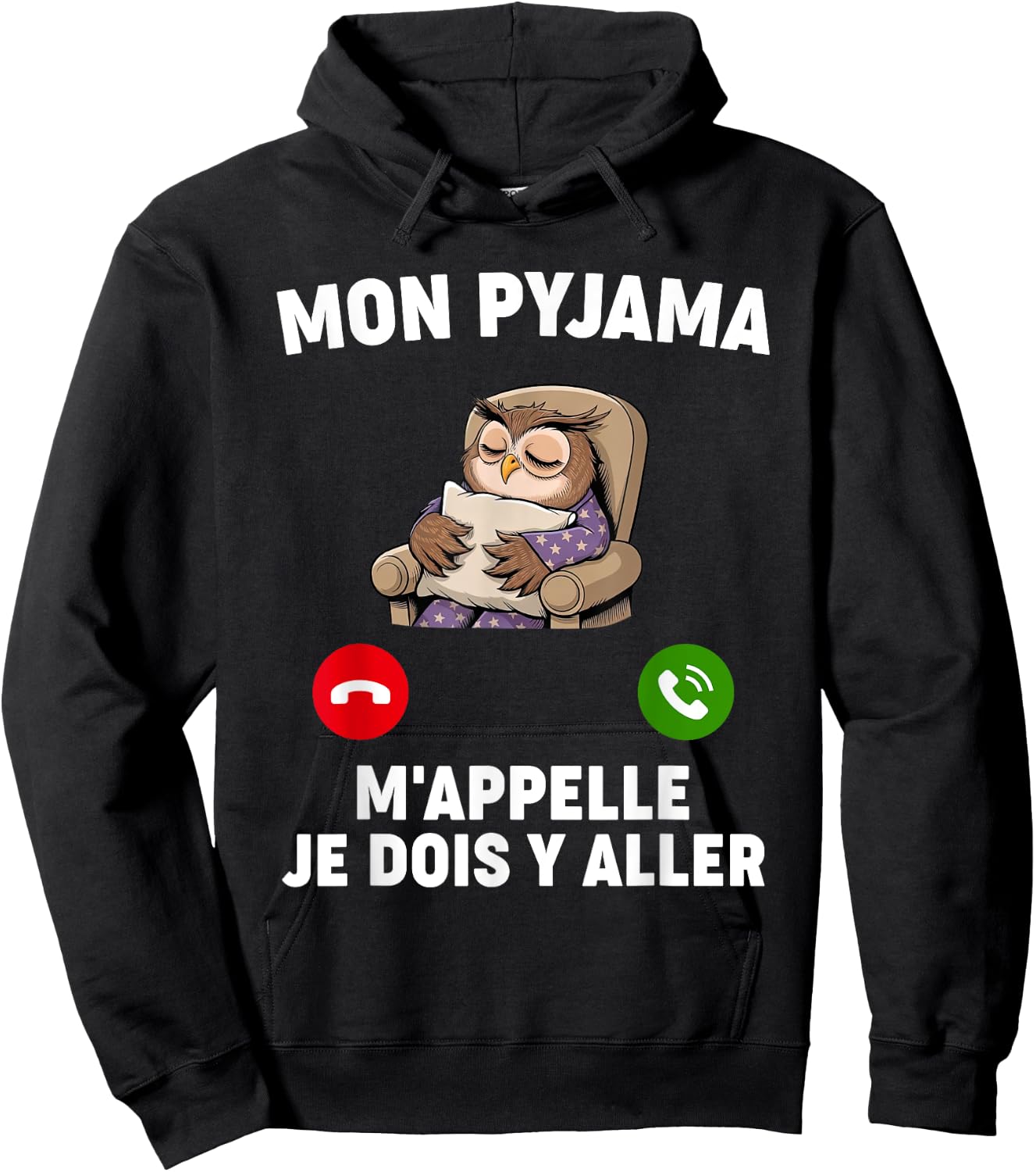 Humor Pyjama M'appelle Nap Night Bed Go Sleep Hour , Black, S Hoodie - Hoodie | Black