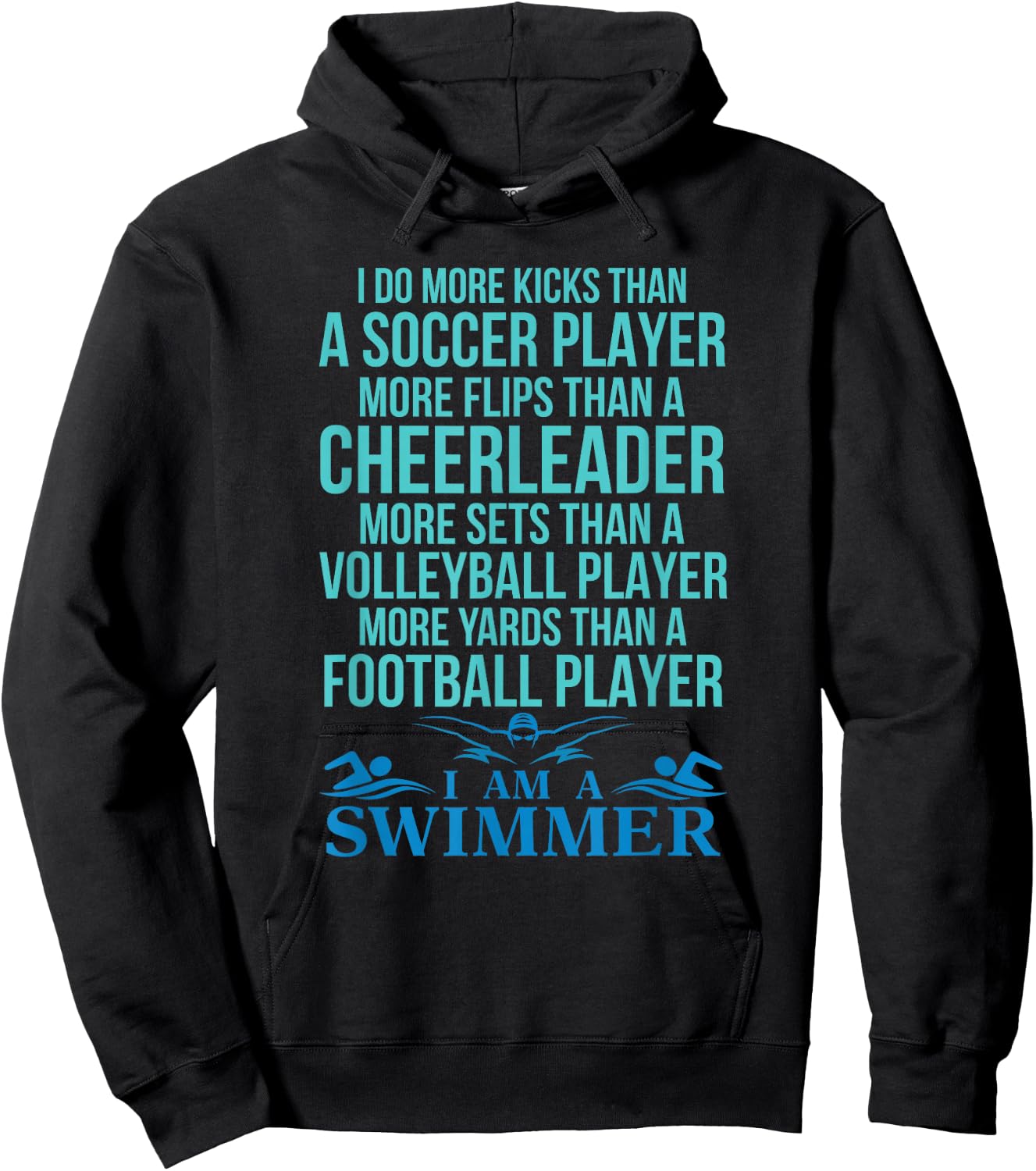 I'm A Swimmer Gift Sports Lover Hoodie - Hoodie | Black