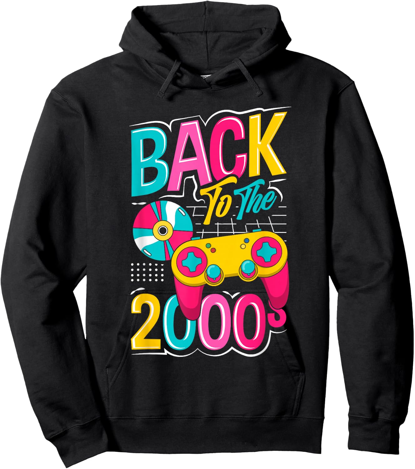 Back to the 2000s vintage two thousand retro 00s , Black, S Hoodie - Hoodie | Black