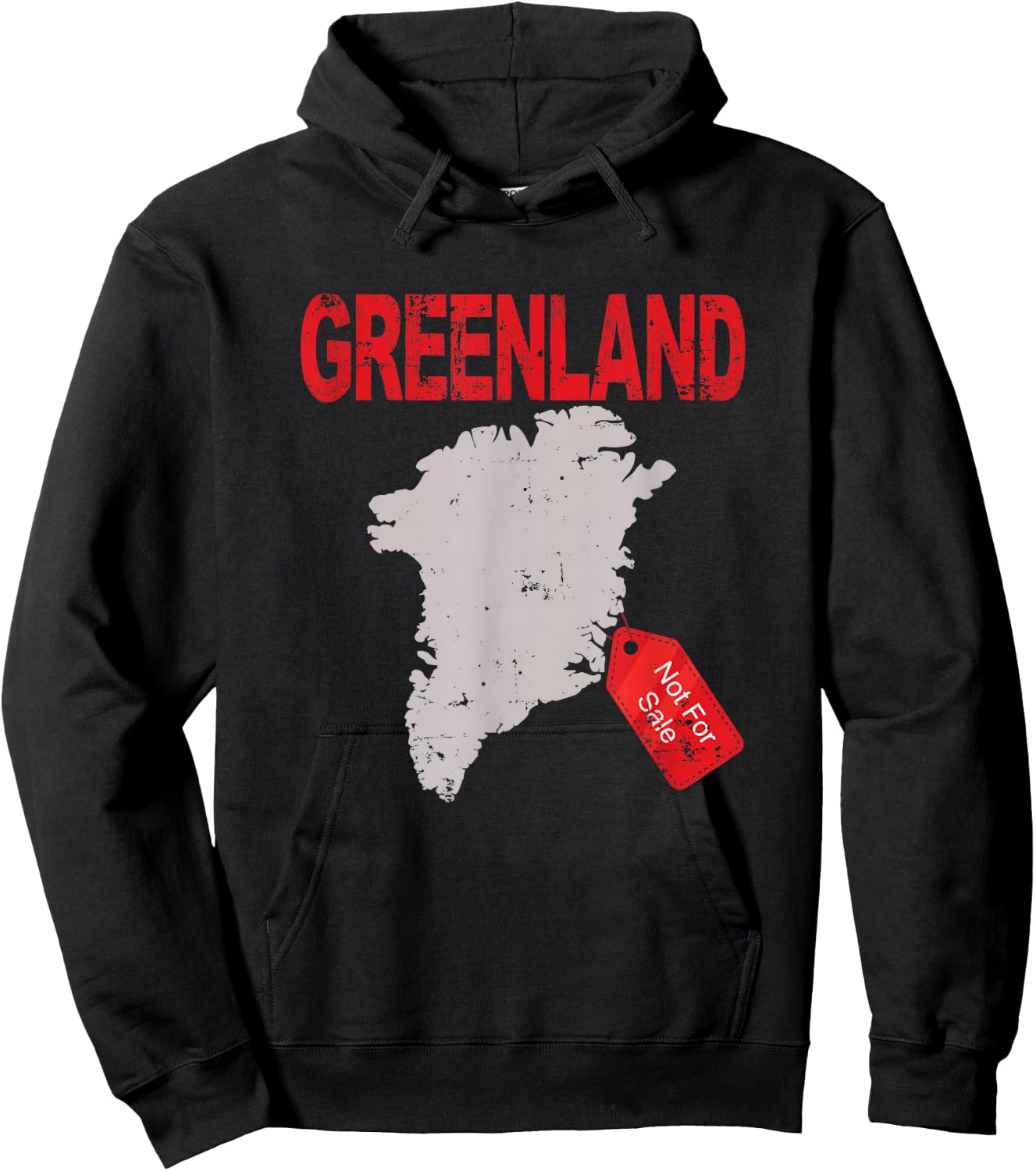Greenland Is Not For Sale Funny Anti Trump , black Hoodie - Hoodie | Black