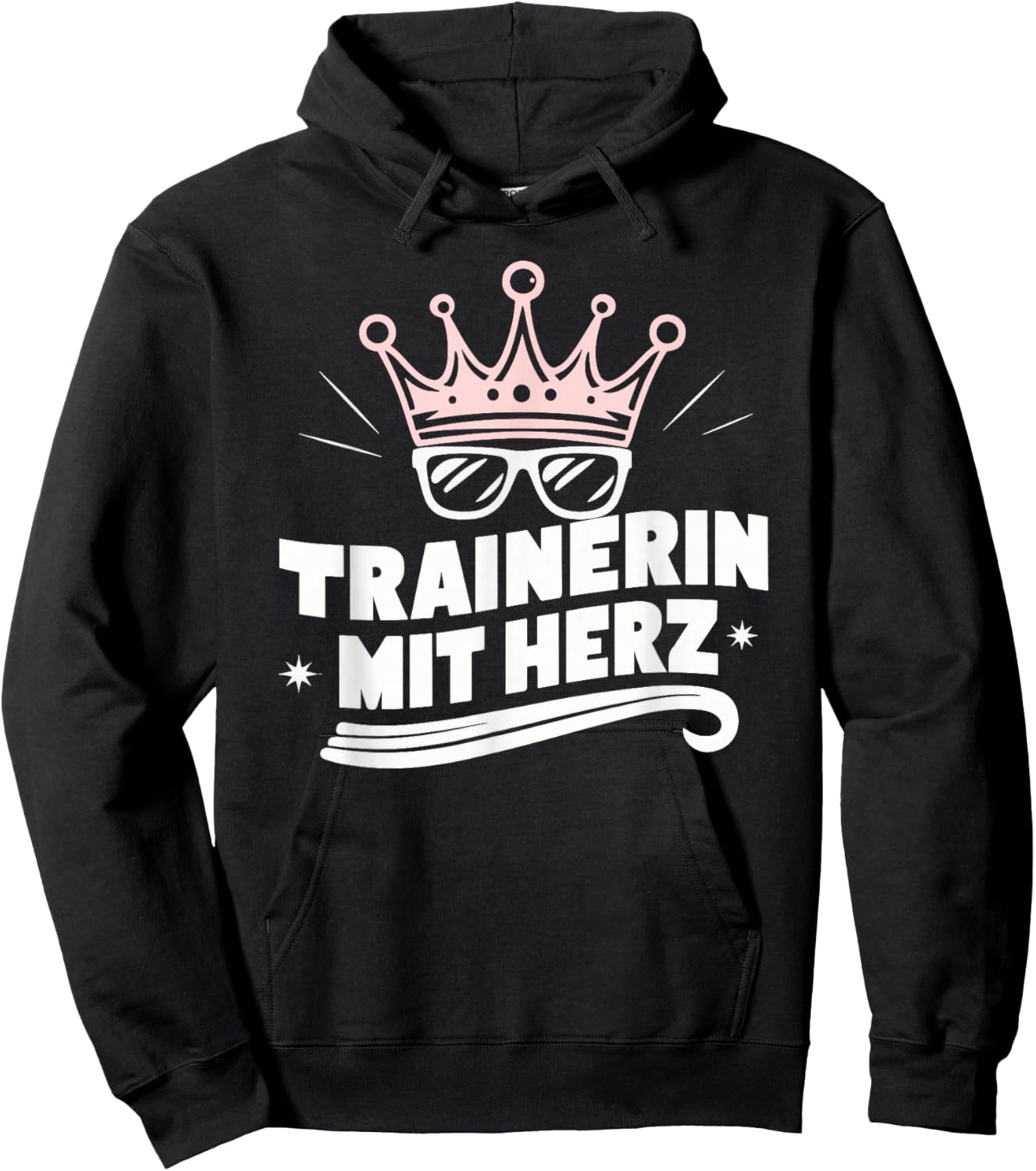 Trainer with Heart - Fitness Dance Football Farewell , black Hoodie - Hoodie | Black