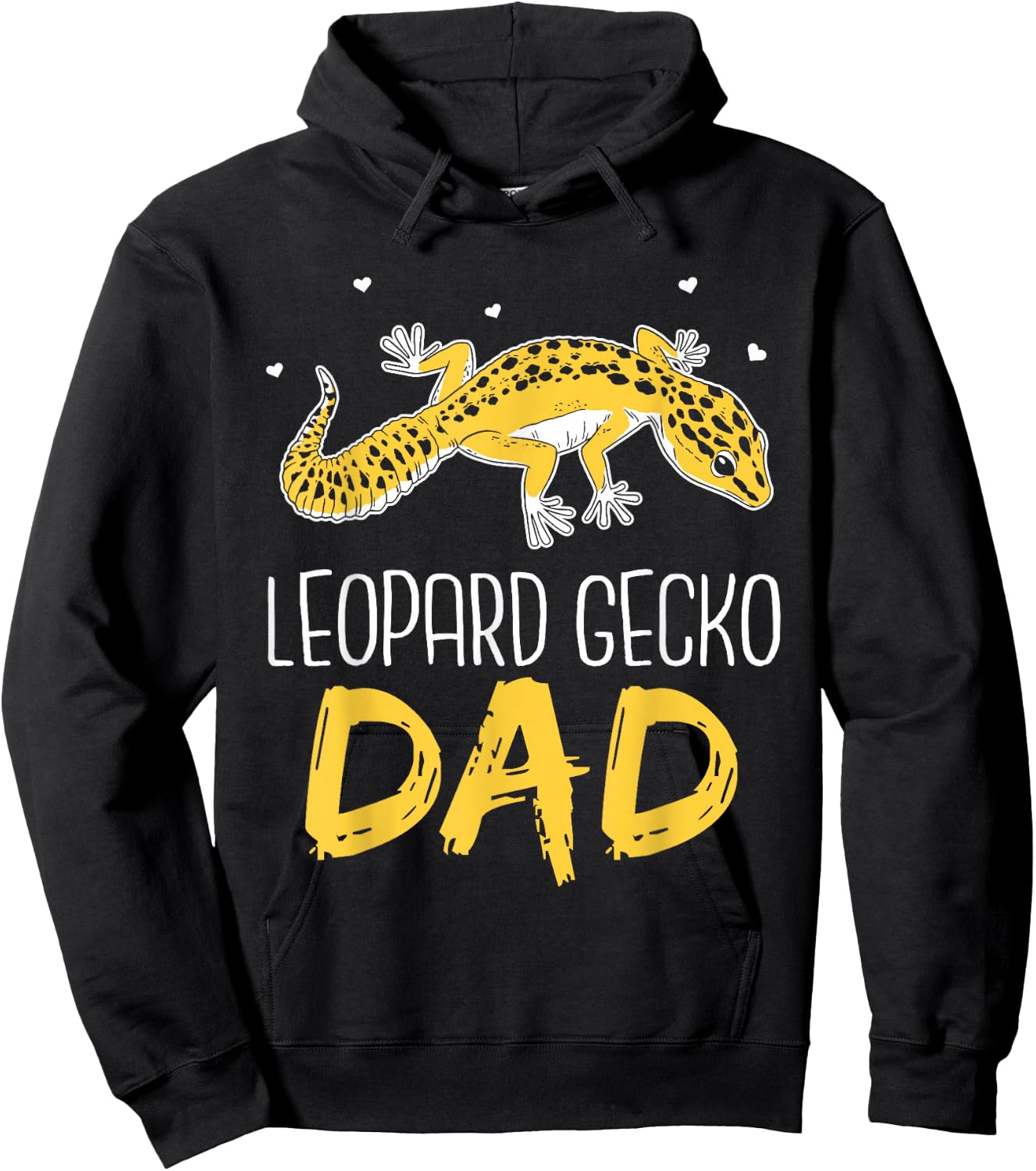 Leopard Gecko Dad Lizards Lizard Reptile Leopard Gecko Hoodie - Hoodie | Black