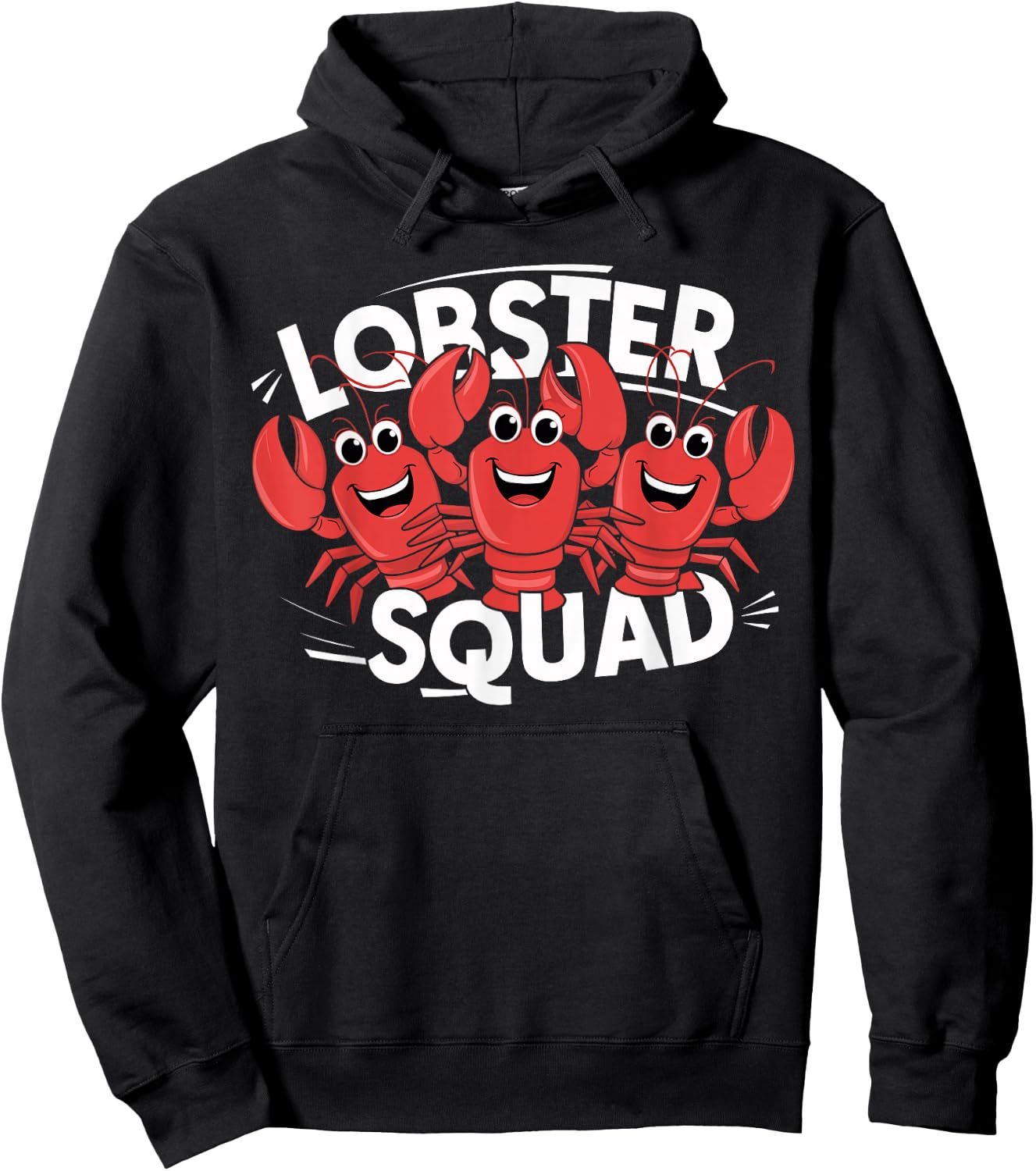 Cute Lobster Squad for Lobster Lover Design | Kids Lobster Hoodie - Hoodie | Black