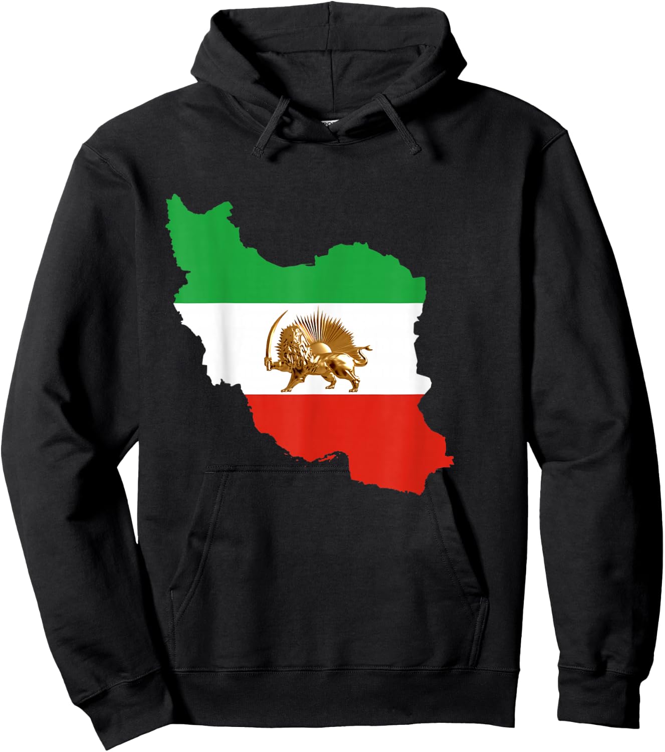 Iran Free Iran Iran Flag Lion Pahlavi Shah King , black Hoodie - Hoodie | Black