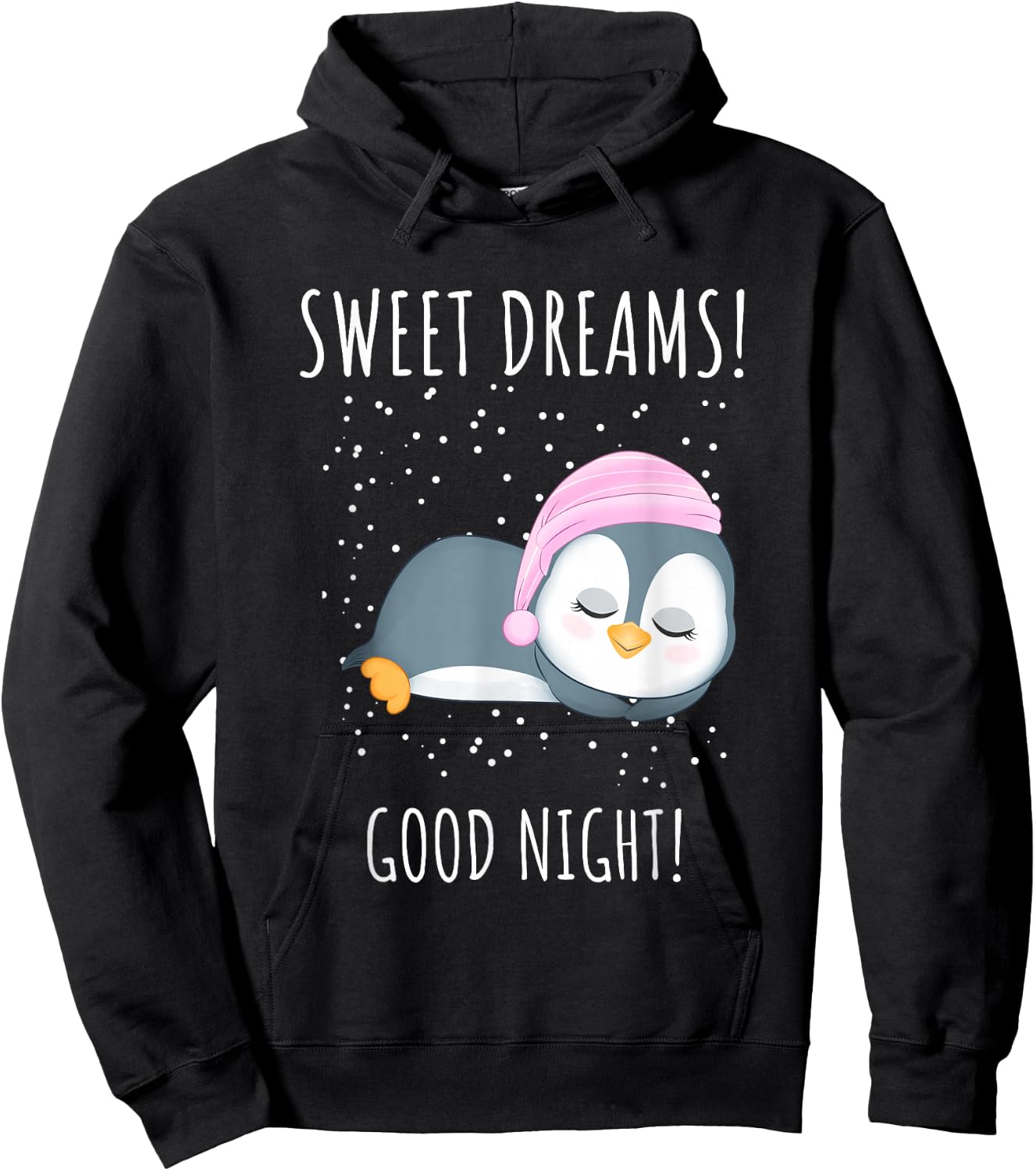 Sweet dreams. Good night. Funny Penguin Design For Kids Hoodie - Hoodie | Black