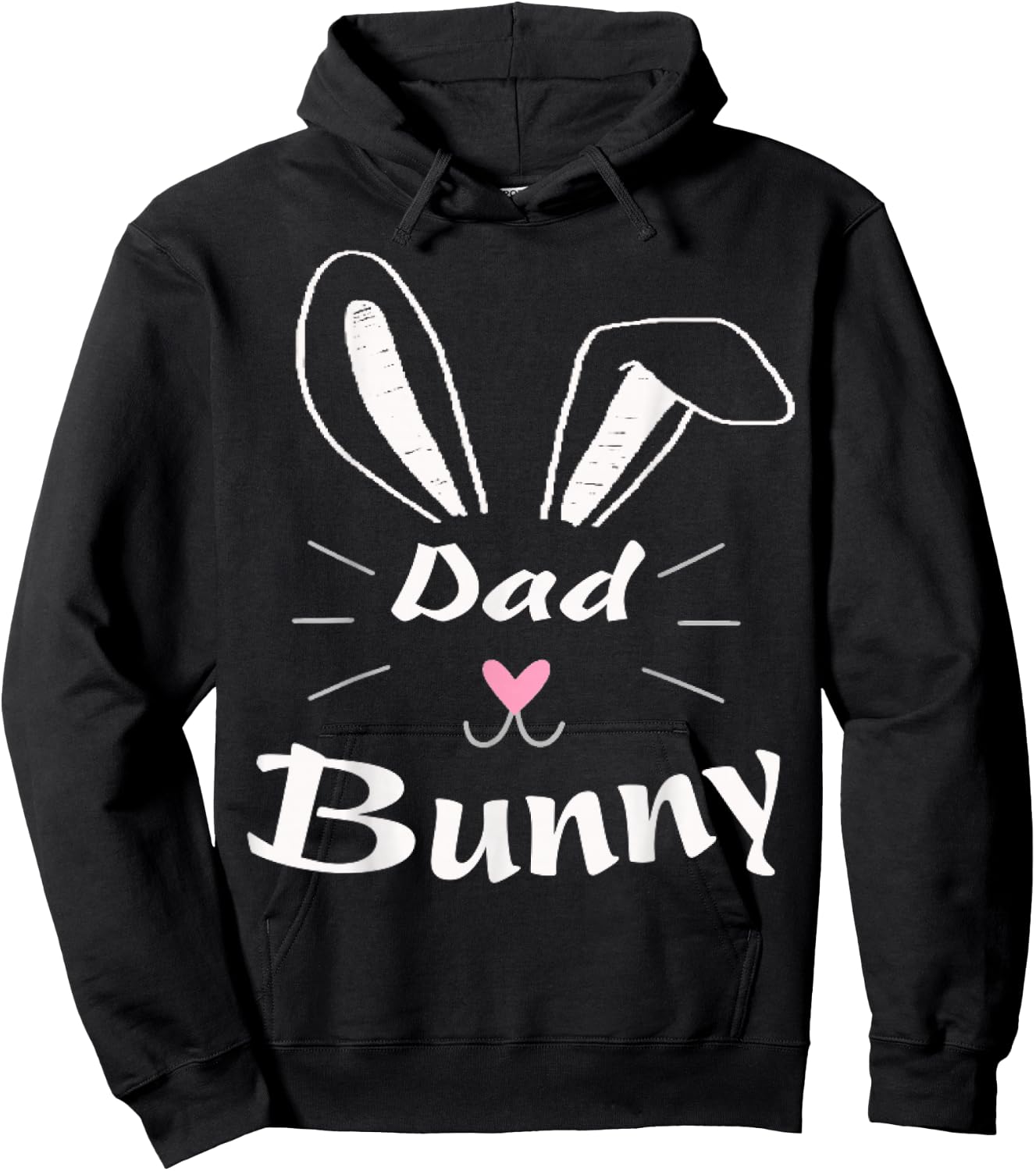 Easter Day Dad Bunny Ear Rabbit Dad Gift Father Day Vintage Hoodie - Hoodie | Black