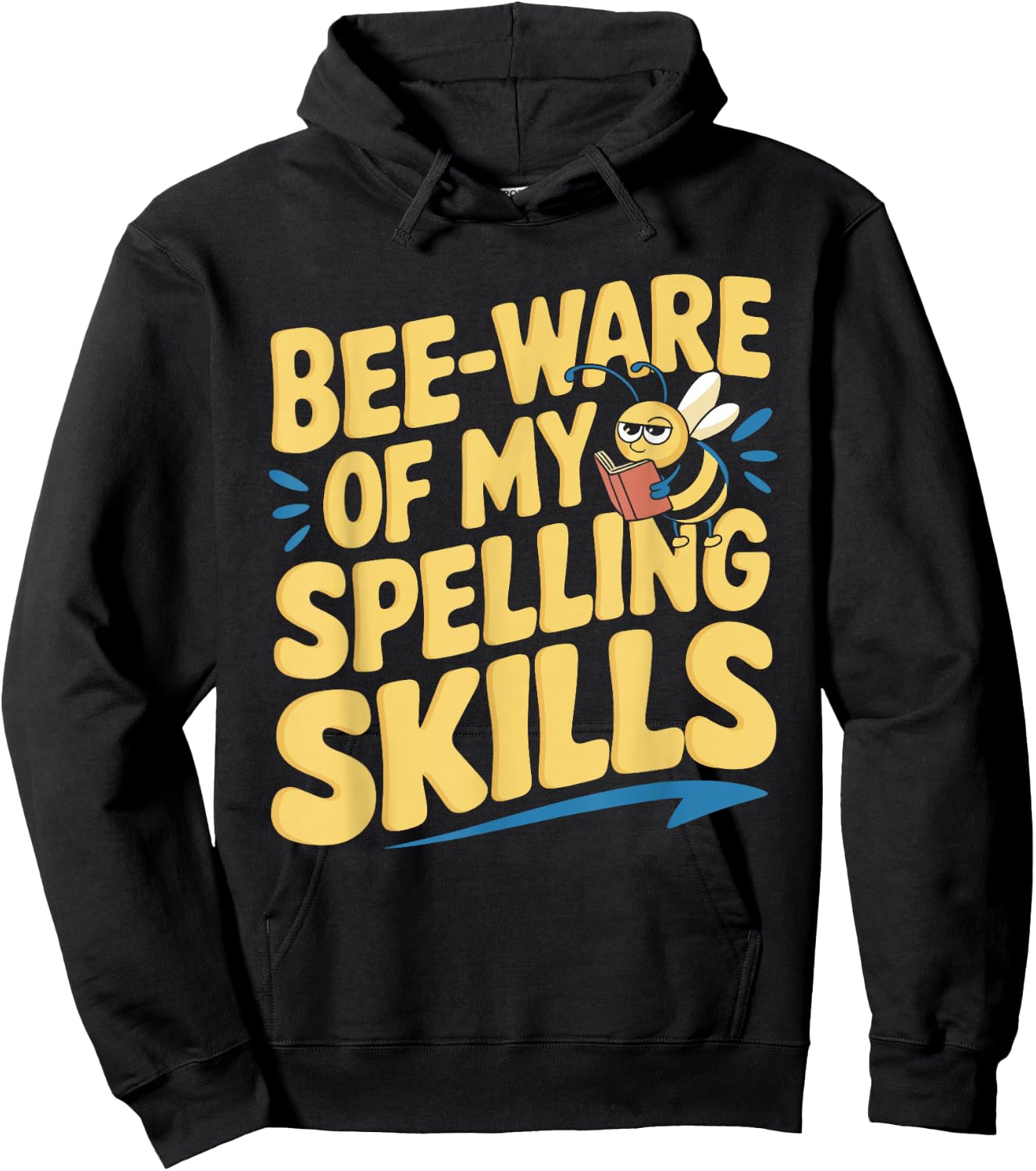 Spelling Bee Humor Spelling Champion Word Nerd Spelling Hoodie - Hoodie | Black