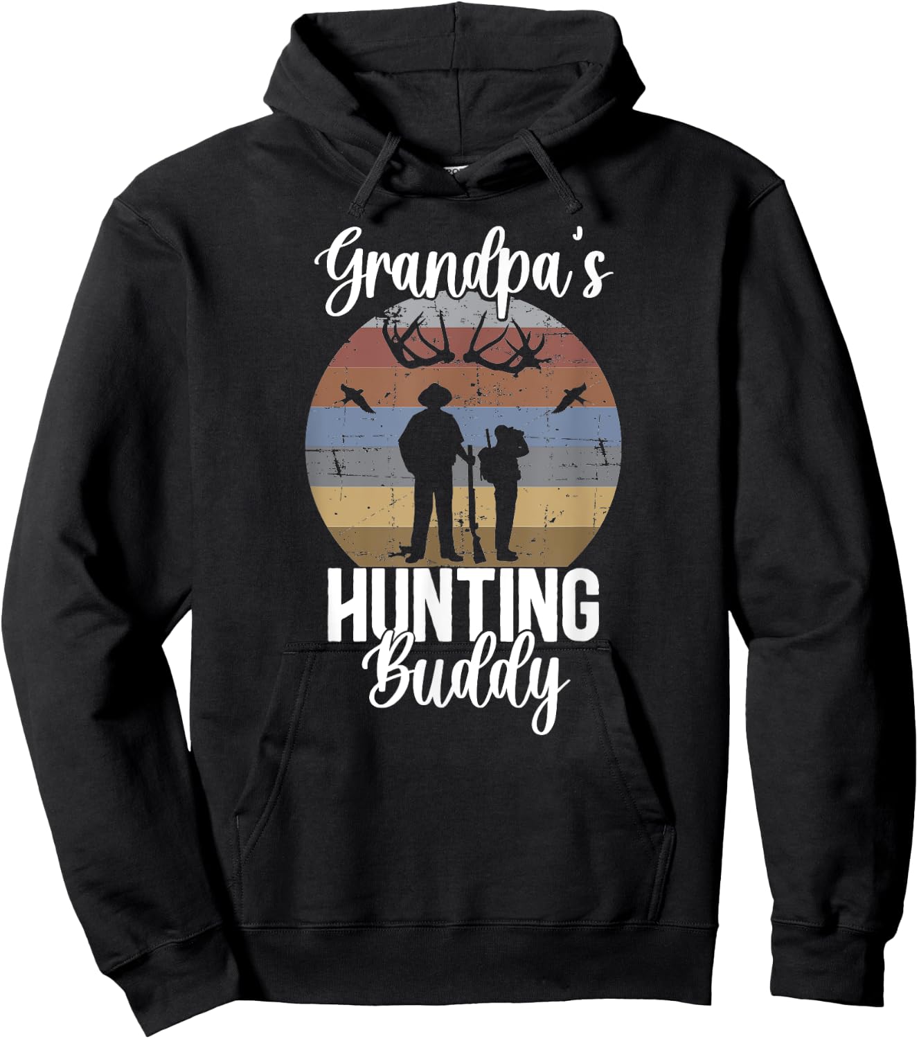 Grandpa's Hunting Buddy Grandson Hunting Buddies Hoodie - Hoodie | Black