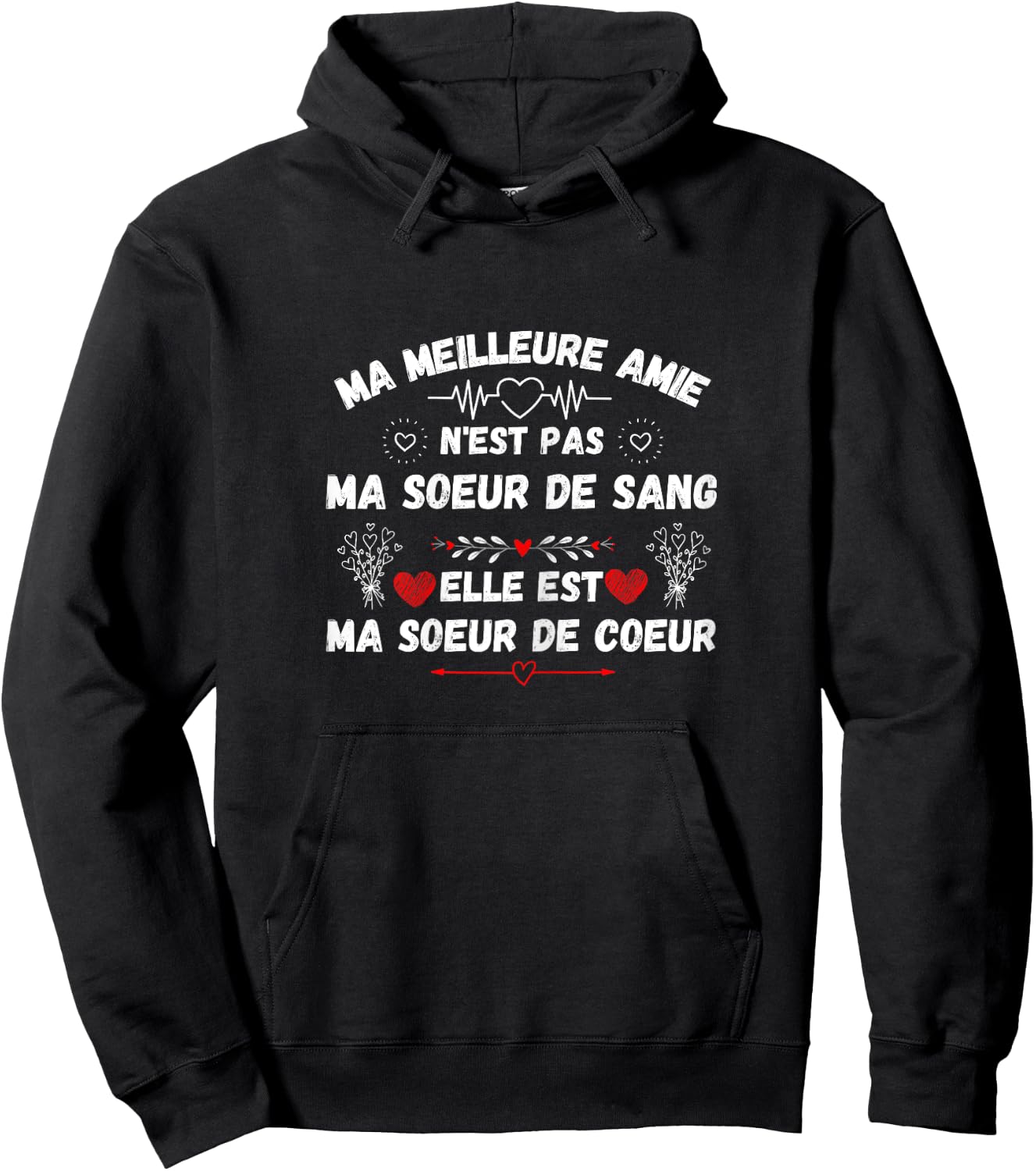 My Best Friend She Is My Heart Sister Hoodie - Hoodie | Black