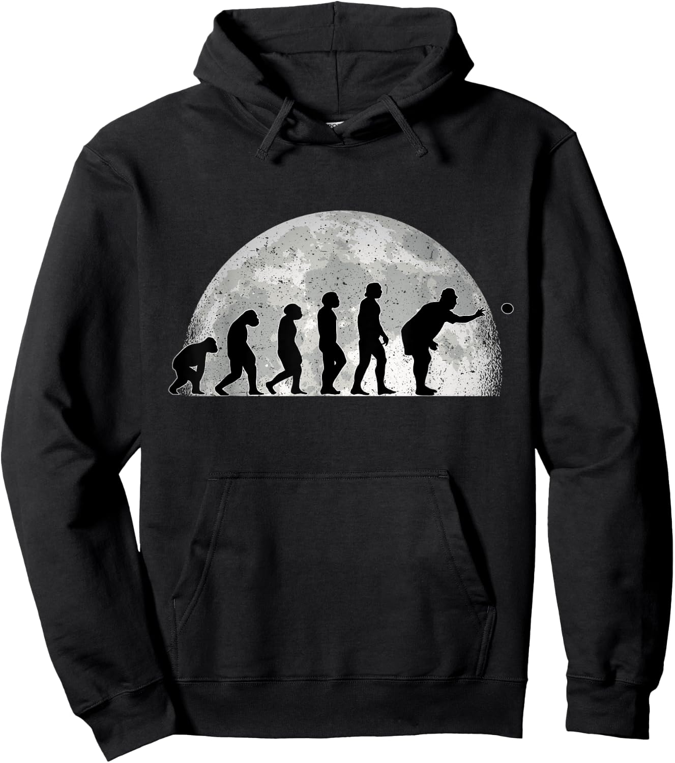 Bowling Evolution Moon Petanque Balls , Black, S Hoodie - Hoodie | Black