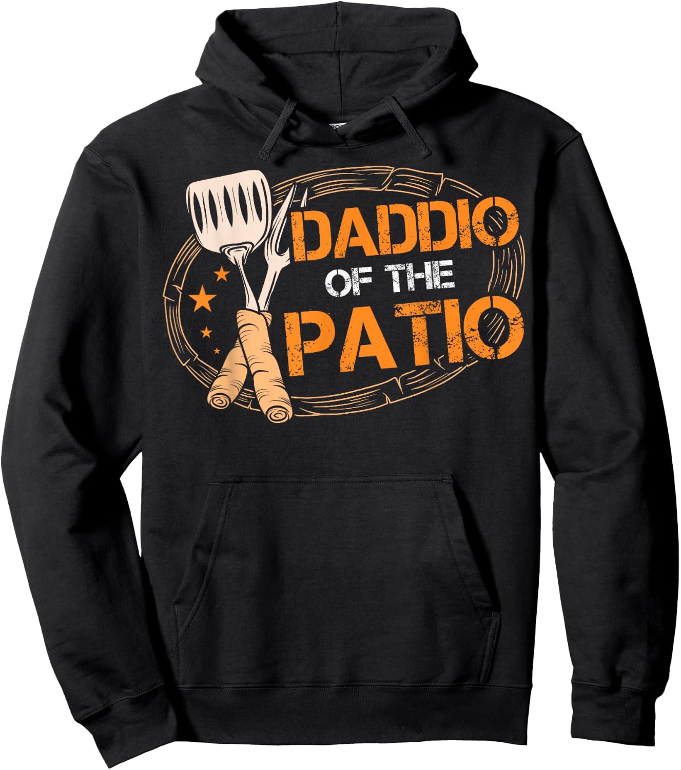 Daddio Of The Patio Grilling Sausage BBQ Barbecue Top Grill Hoodie - Hoodie | Black