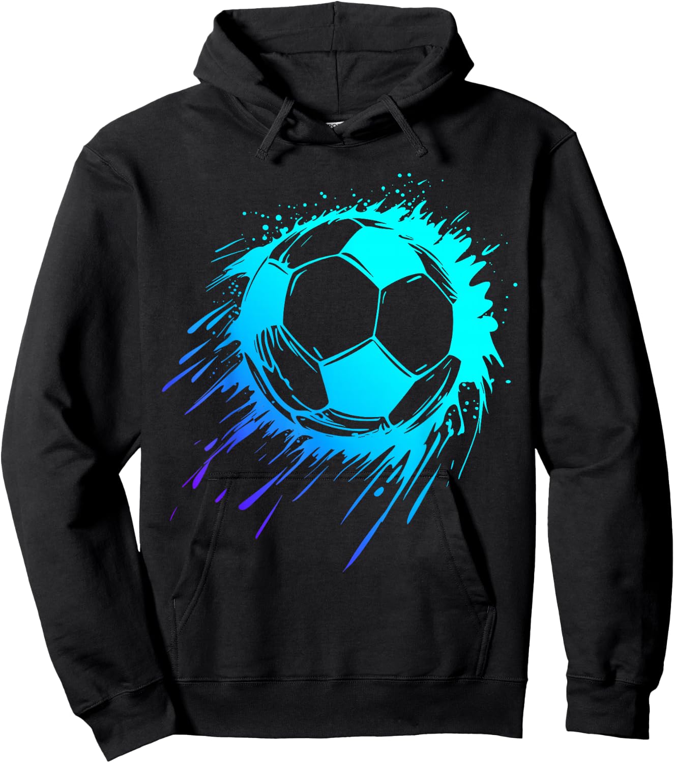 Blue Football Player Men's Football Boys Football , black Hoodie - Hoodie | Black