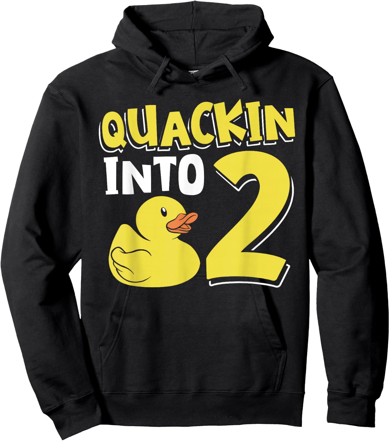 Rubber Ducky 2 Year Old Birthday Rubber Duck Hoodie - Hoodie | Black