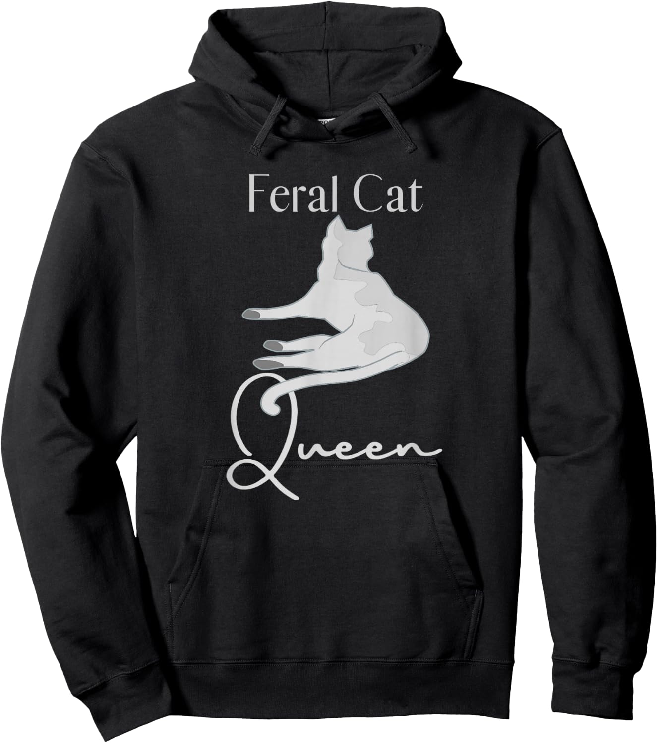 Feral Cat Queen Feral Kitty Lovers Women's Gift Hoodie - Hoodie | Black