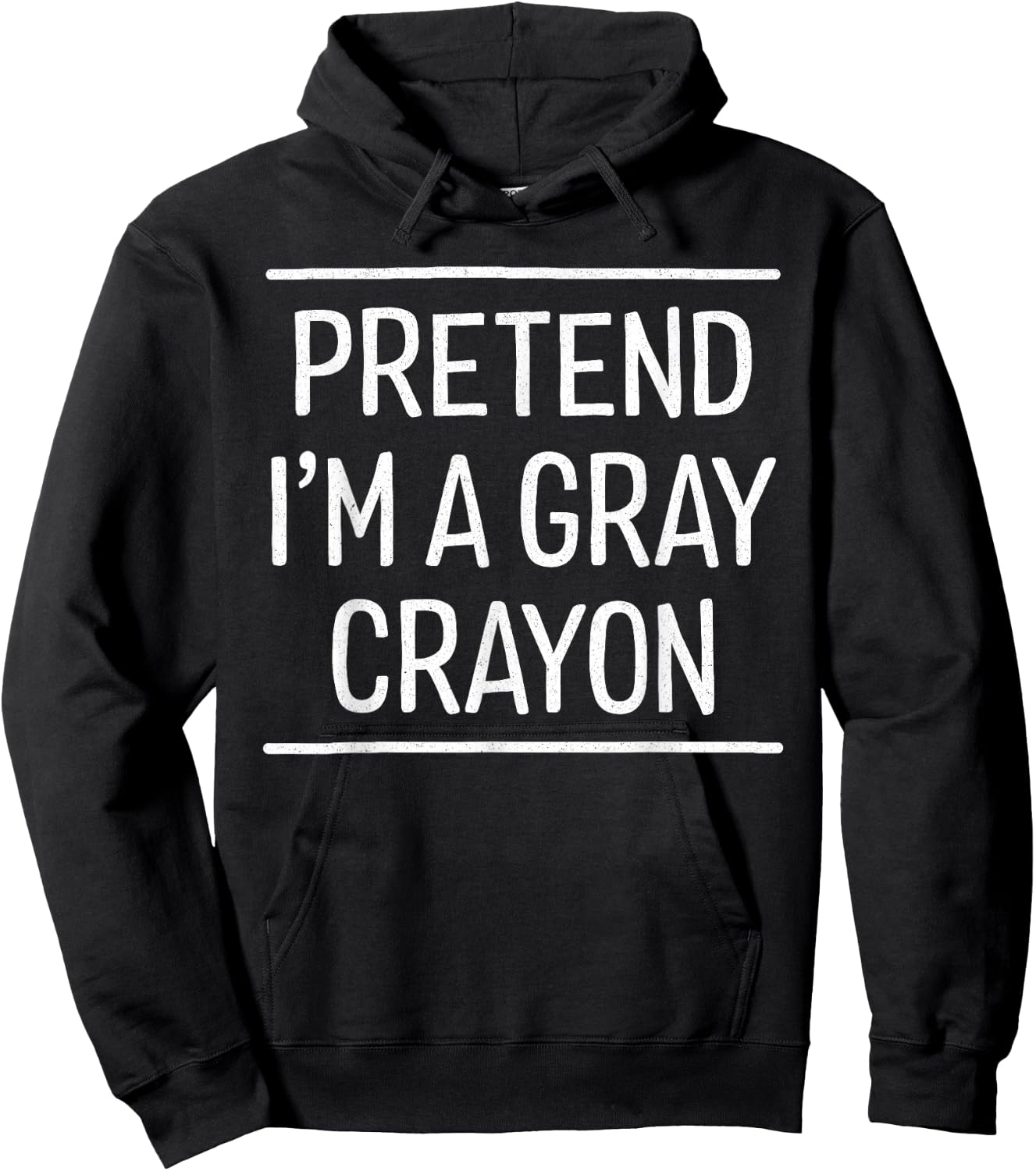 Pretend I'm a gray crayon Halloween costume cosplay Hoodie - Hoodie | Black