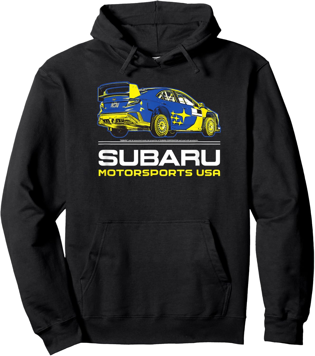Subaru Rally Car Colorful Racing Logo Sports Car Brand Hoodie - Hoodie | Black