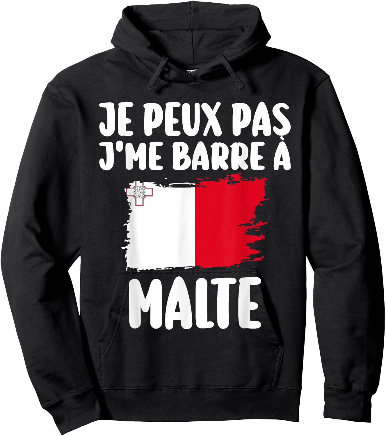 J'Peux Pas J'Me Barre à Malta Travel Gift , Black, S Hoodie - Hoodie | Black