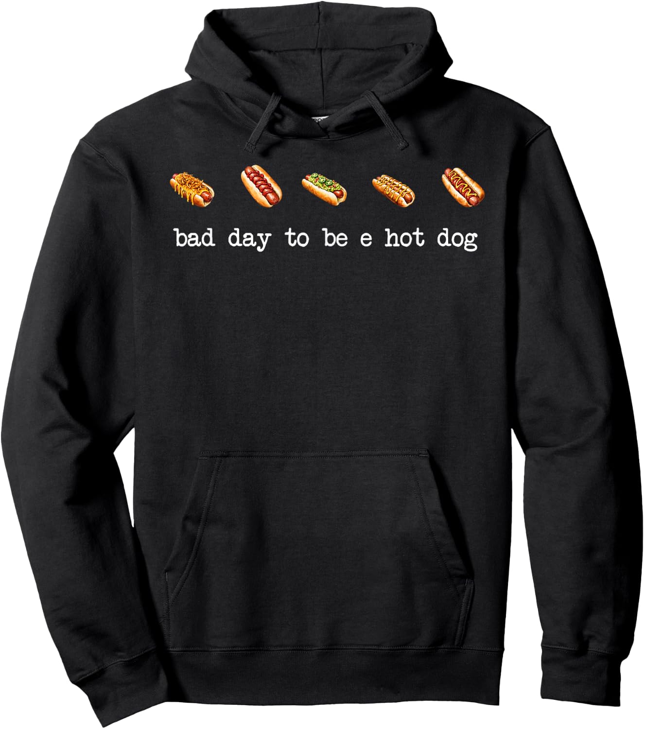 Bad Day to Be A Hotdog Funny BBQ Patriotic Food Retro Hoodie - Hoodie | Black