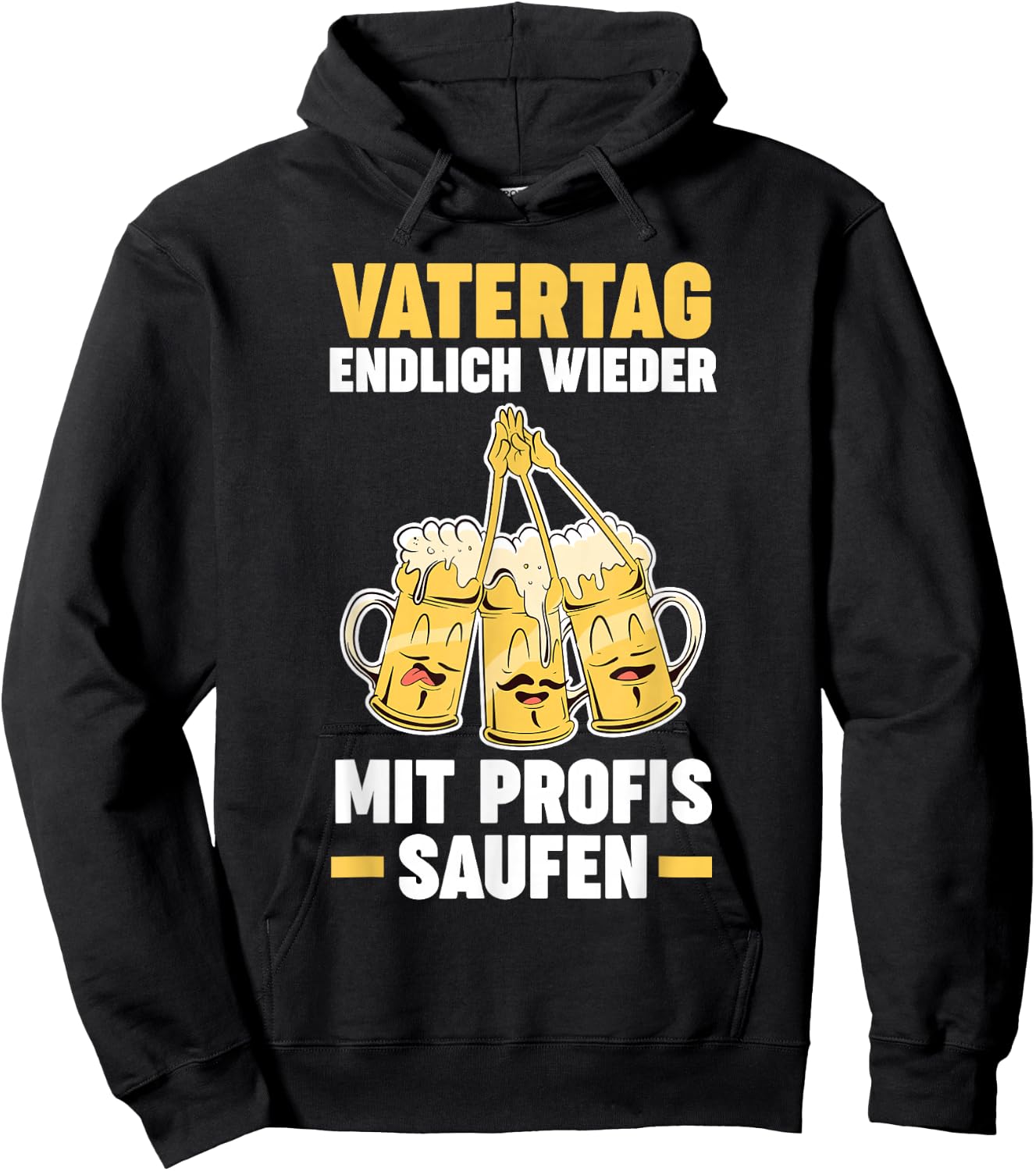 Papa Vater Bier Saufen Vatertag Hoodie - Hoodie | Black