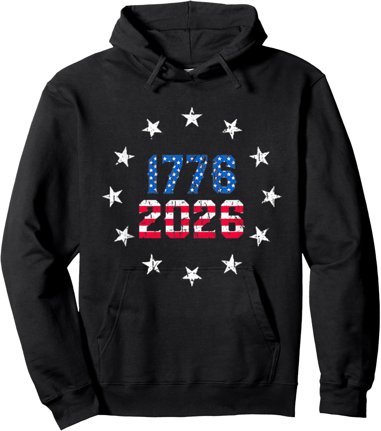 250 Anniversary Pocket USA 250Th American Flag 250 Years Hoodie - Hoodie | Black