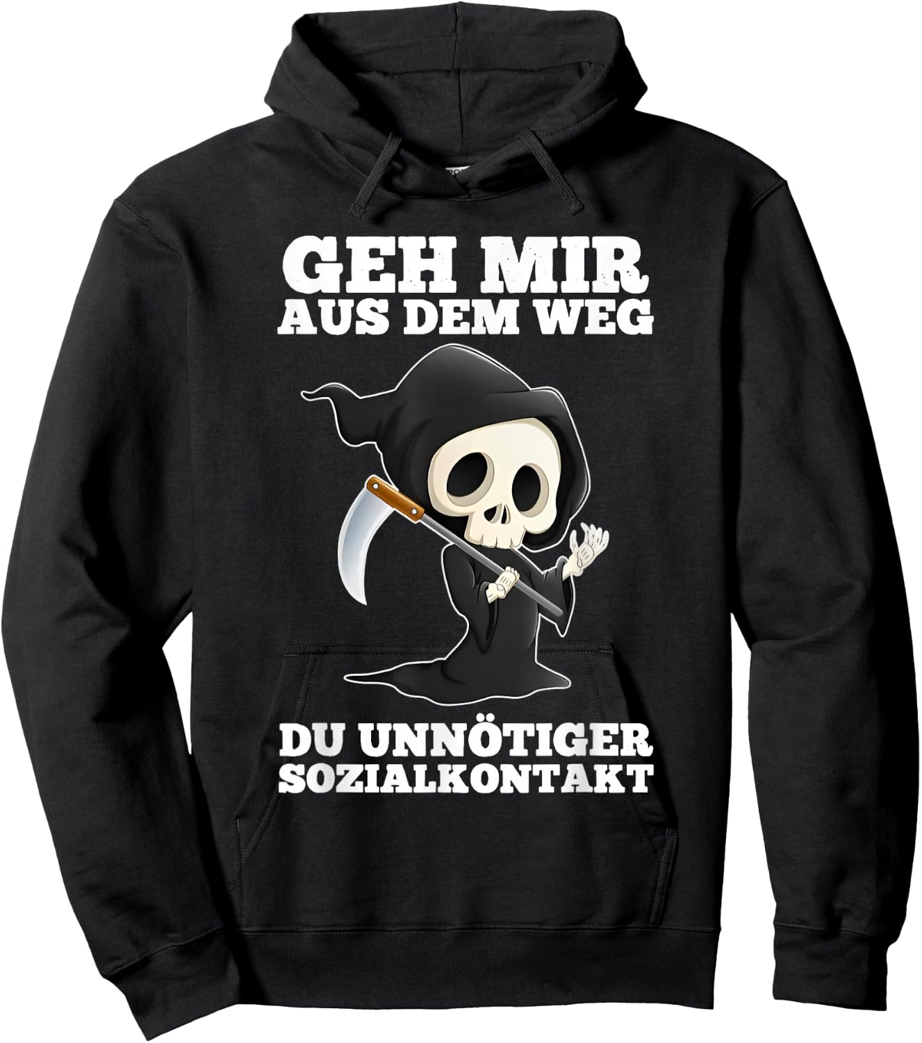 Geh mir aus dem weg du unnötiger sozialkontakt lustige Hoodie - Hoodie | Black